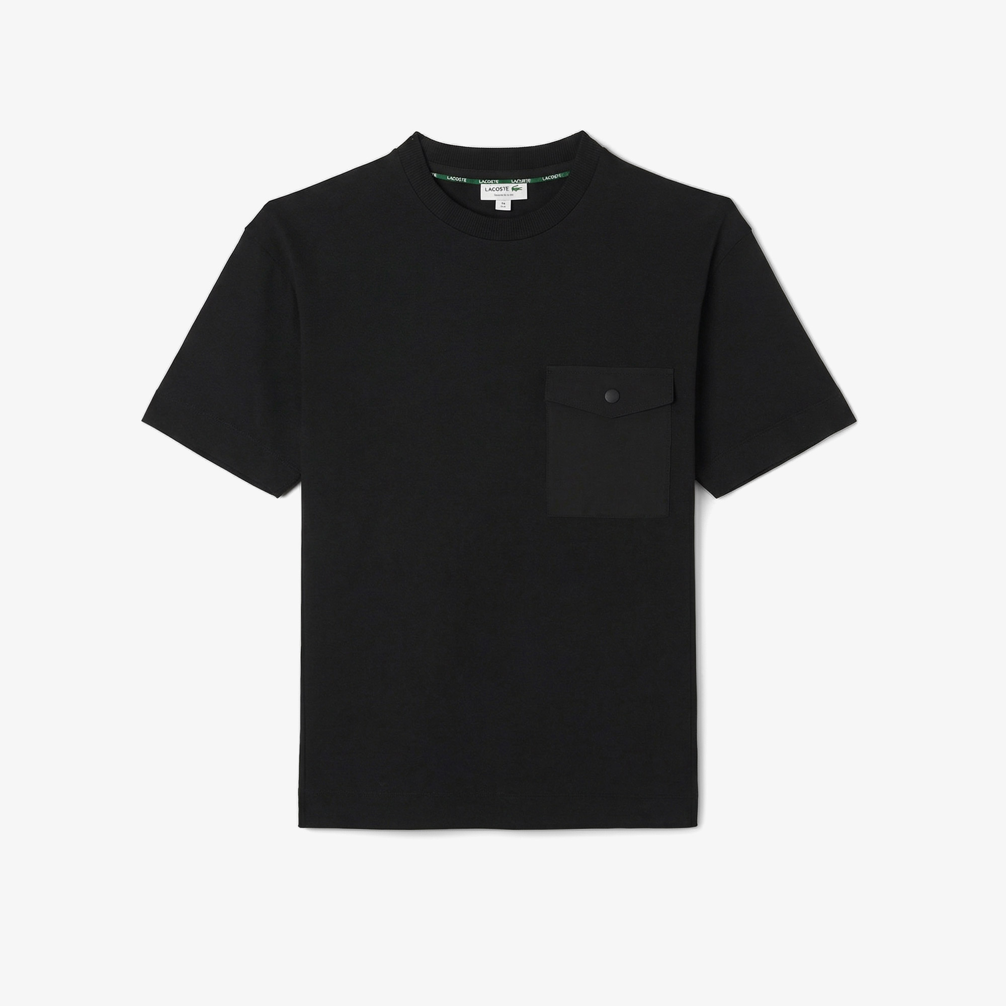 Lacoste Erkek Relaxed Fit Bisiklet Yaka Siyah T-Shirt görsel 6
