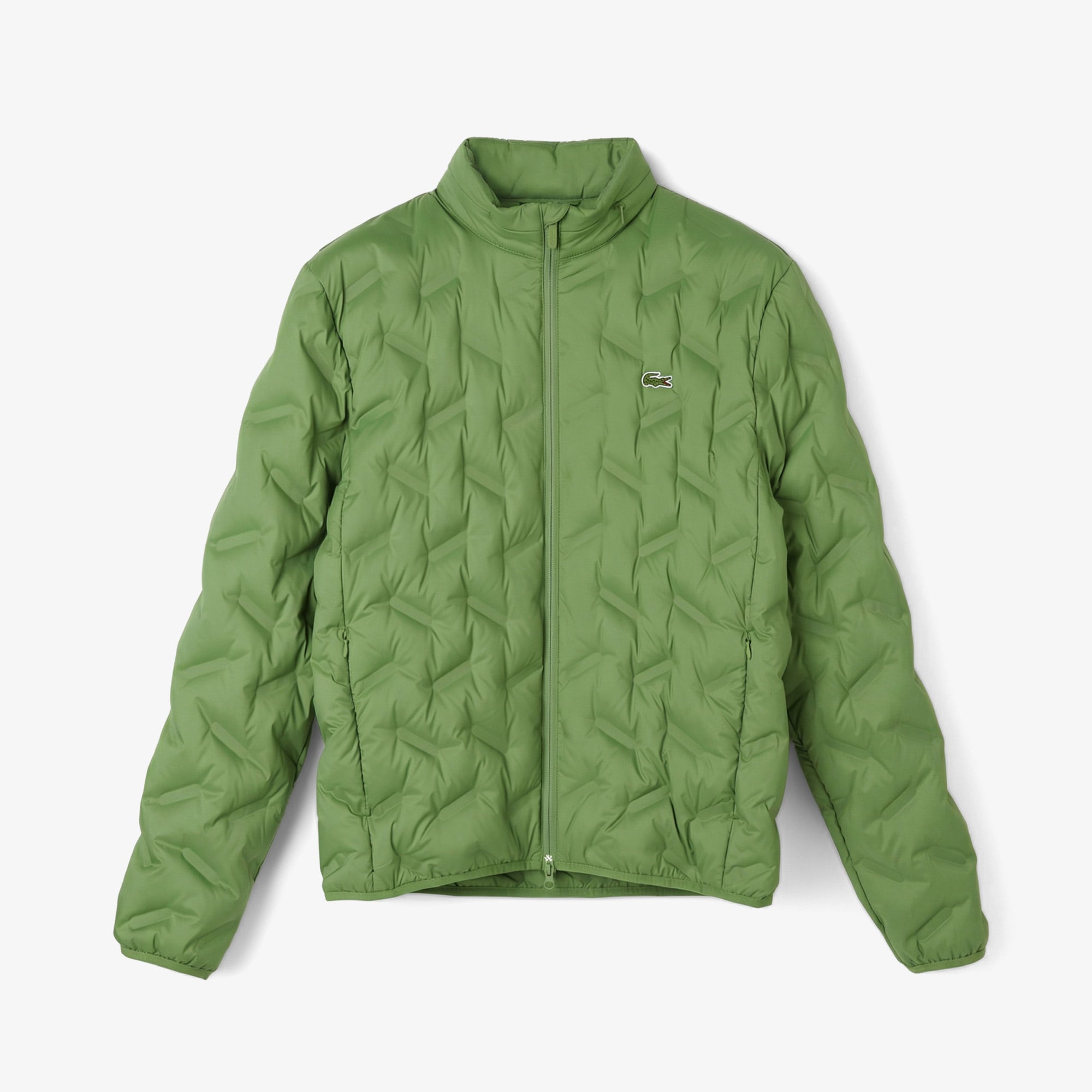 Lacoste Erkek Regular Fit Kapüşonlu Kapitone Yeşil Mont görsel 3