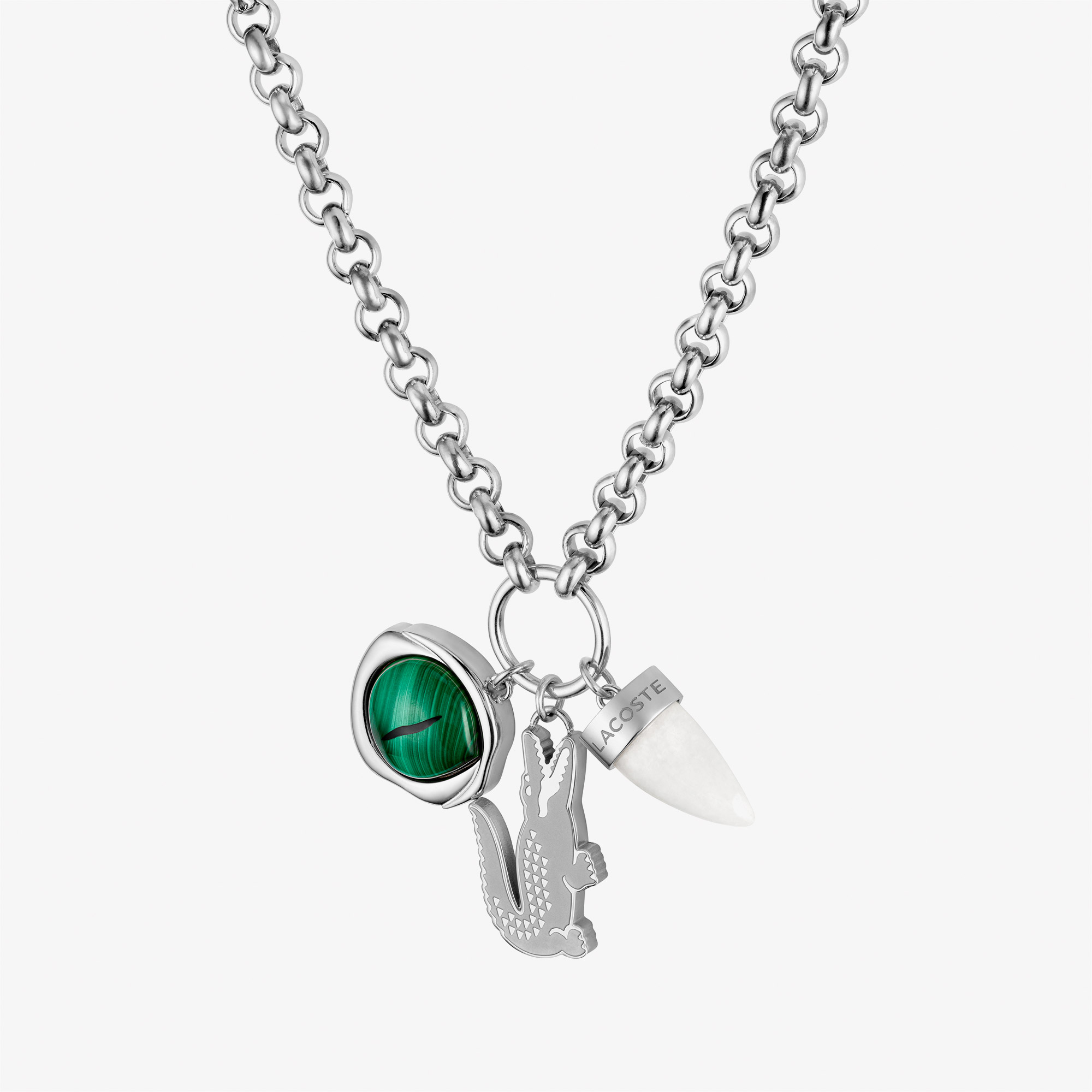 Lacoste Unisex Gri Kolye