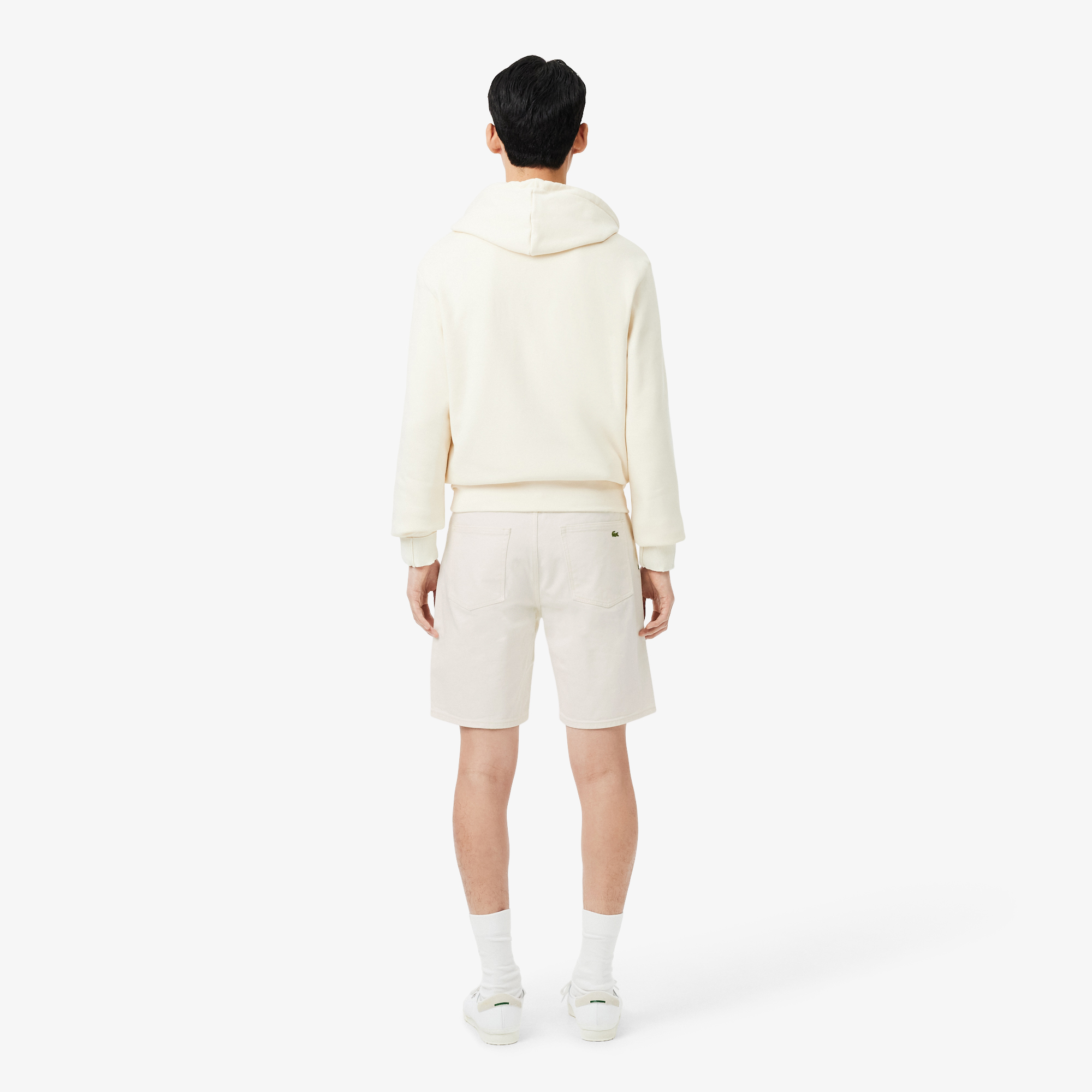Lacoste Erkek Straight Fit Denim Beyaz Bermuda Şort görsel 3