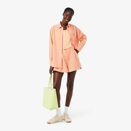 Kadın Oversize Fit Turuncu Şort Turuncu