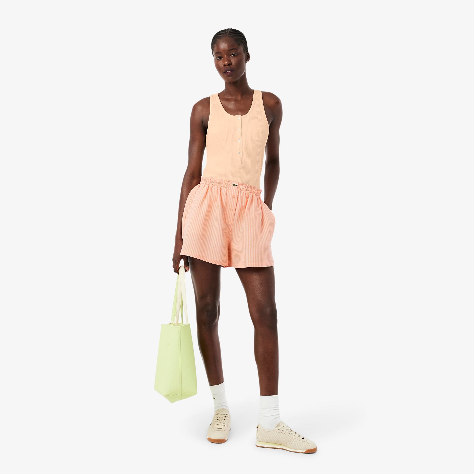 Lacoste Kadın Oversize Fit Turuncu Şort