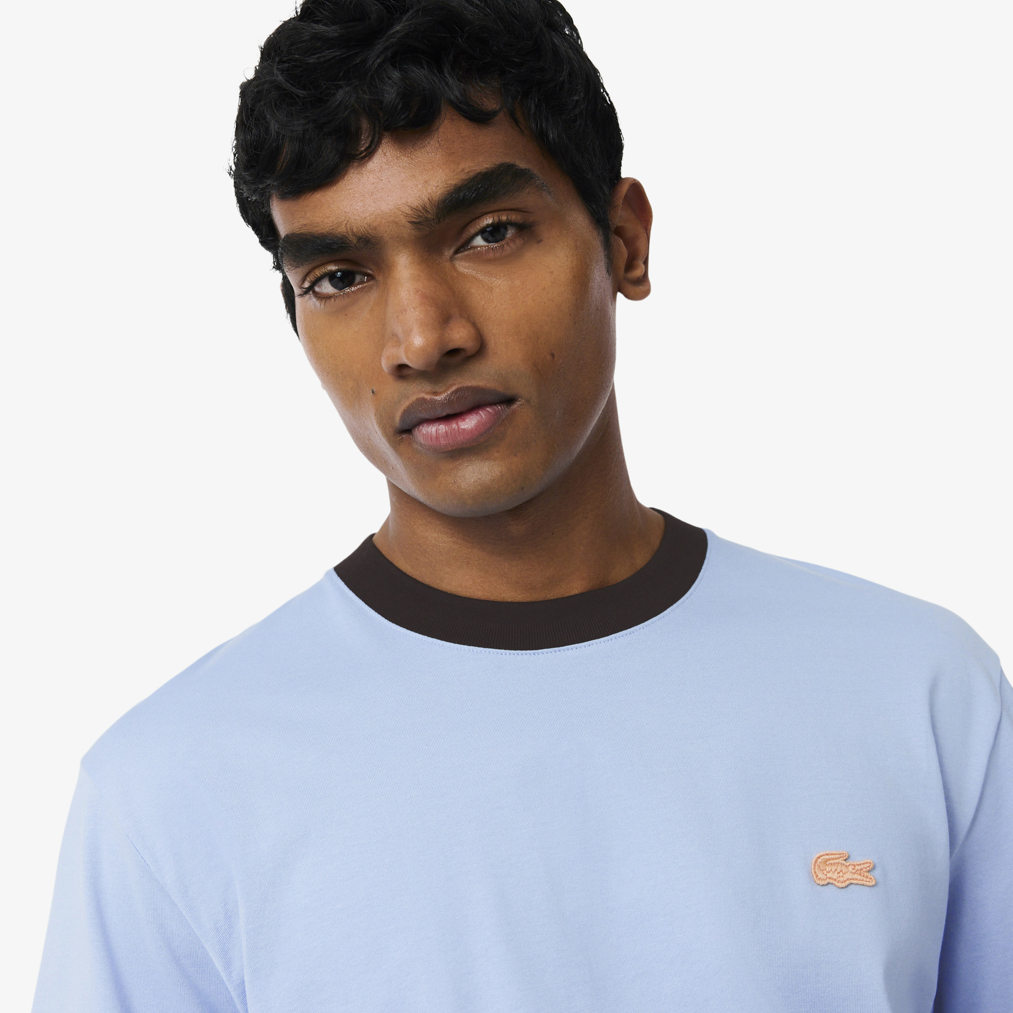 Lacoste Erkek Classic Fit Bisiklet Yaka Mavi T-Shirt görsel 2