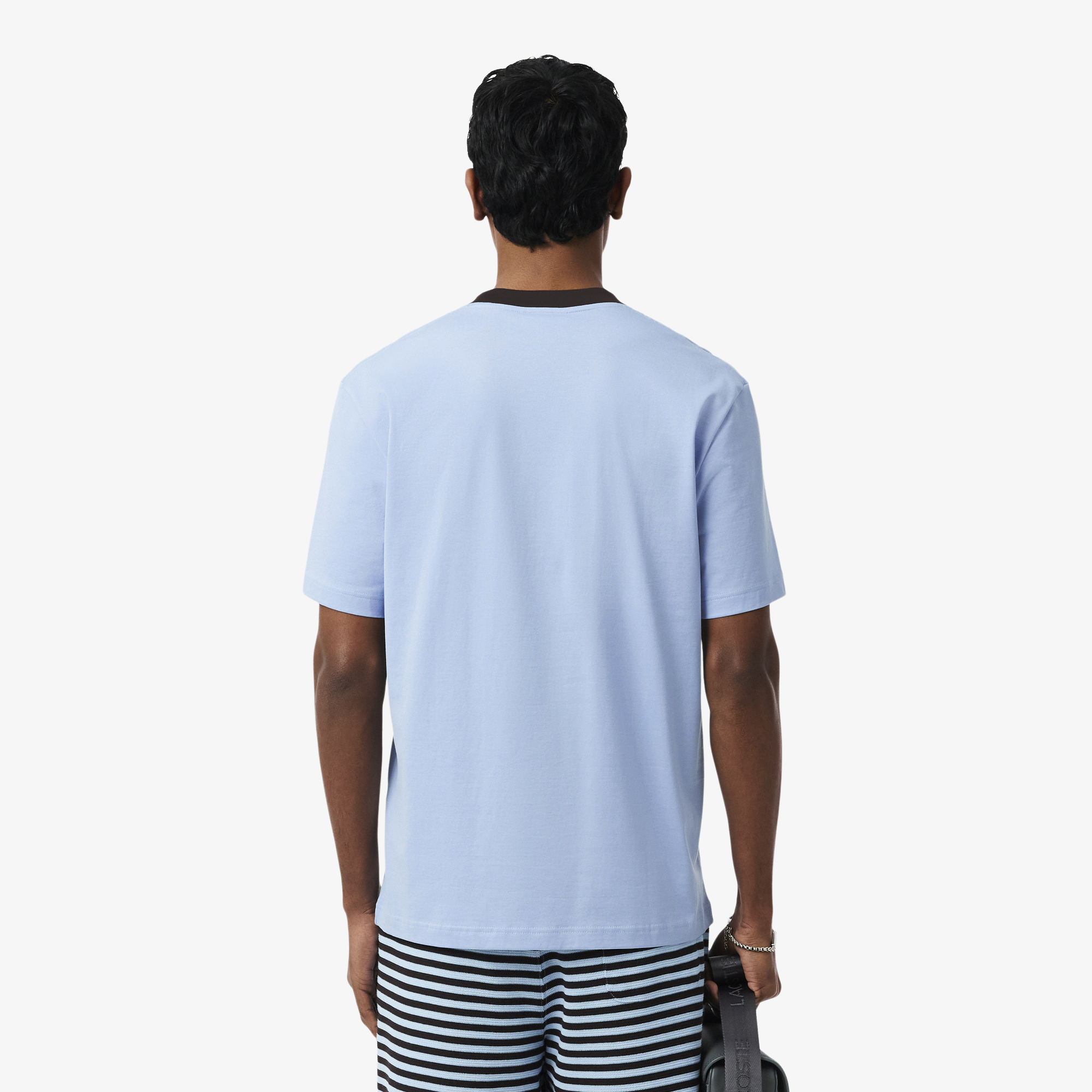 Lacoste Erkek Classic Fit Bisiklet Yaka Mavi T-Shirt görsel 3