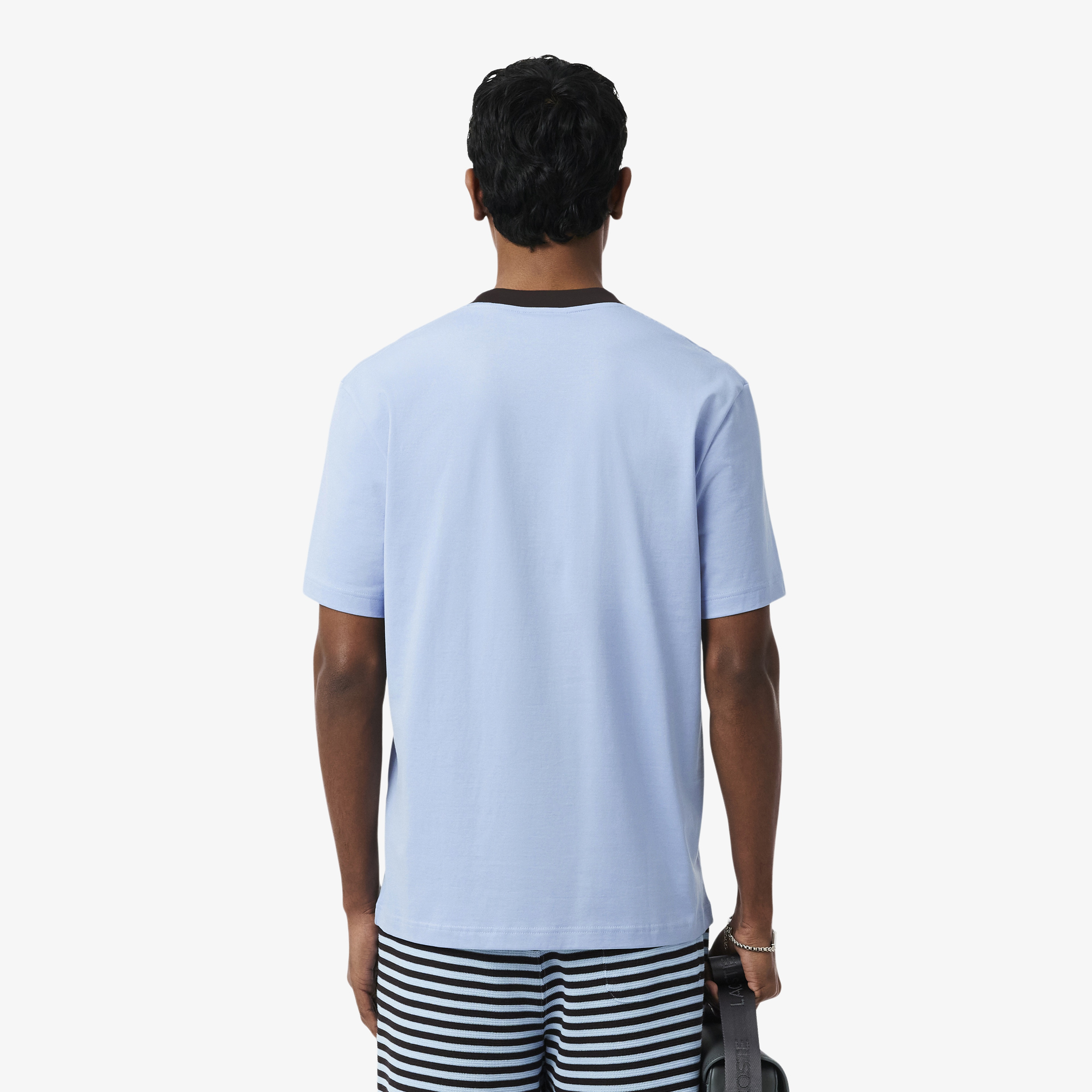 Erkek Classic Fit Bisiklet Yaka Mavi T-Shirt Erkek Classic Fit Bisiklet Yaka Mavi T-Shirt