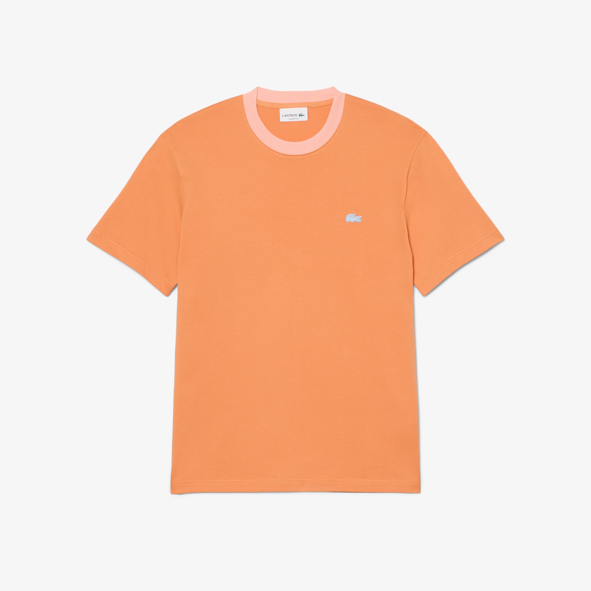 Lacoste Erkek Classic Fit Bisiklet Yaka Turuncu T-Shirt görsel 5