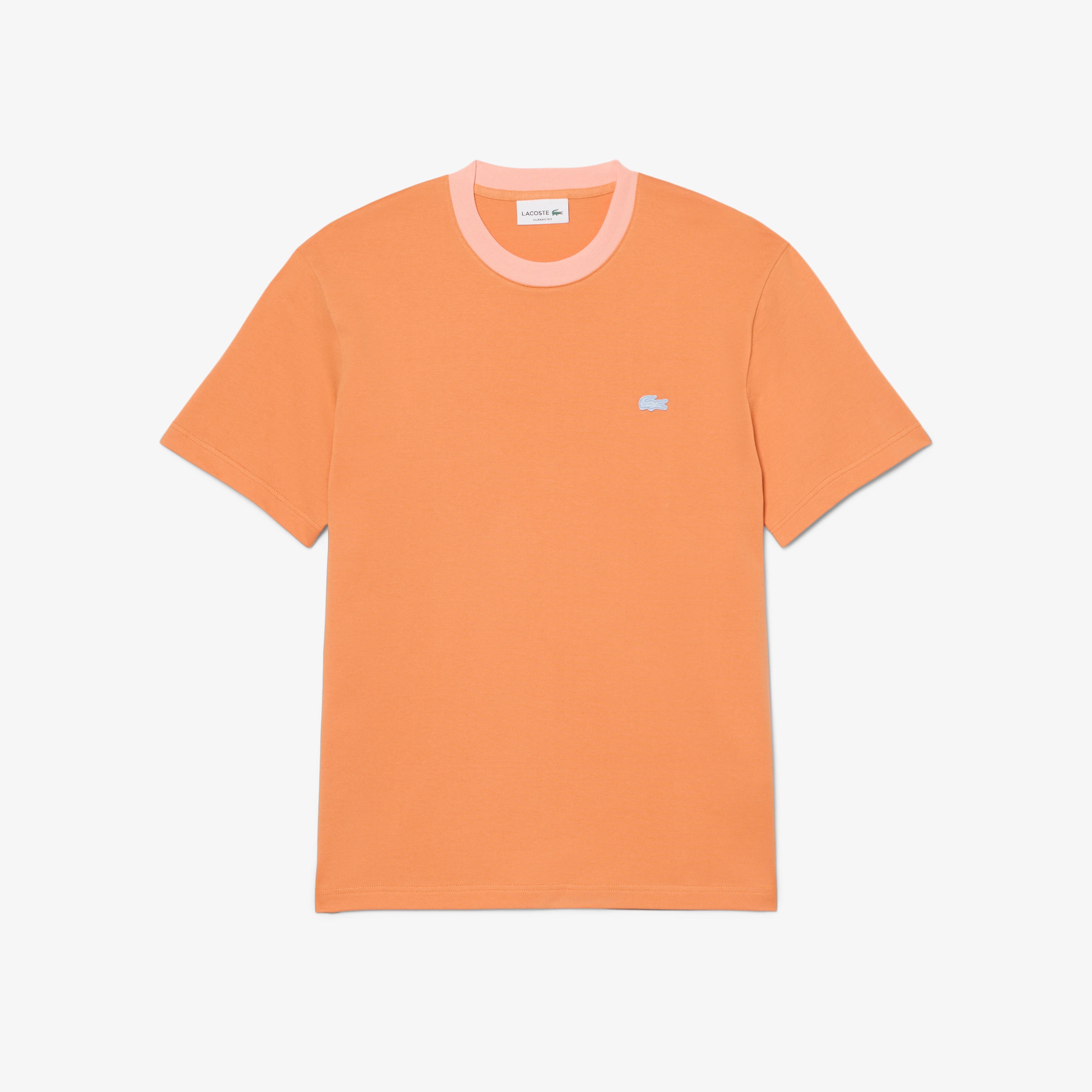 Erkek Classic Fit Bisiklet Yaka Turuncu T-Shirt Erkek Classic Fit Bisiklet Yaka Turuncu T-Shirt