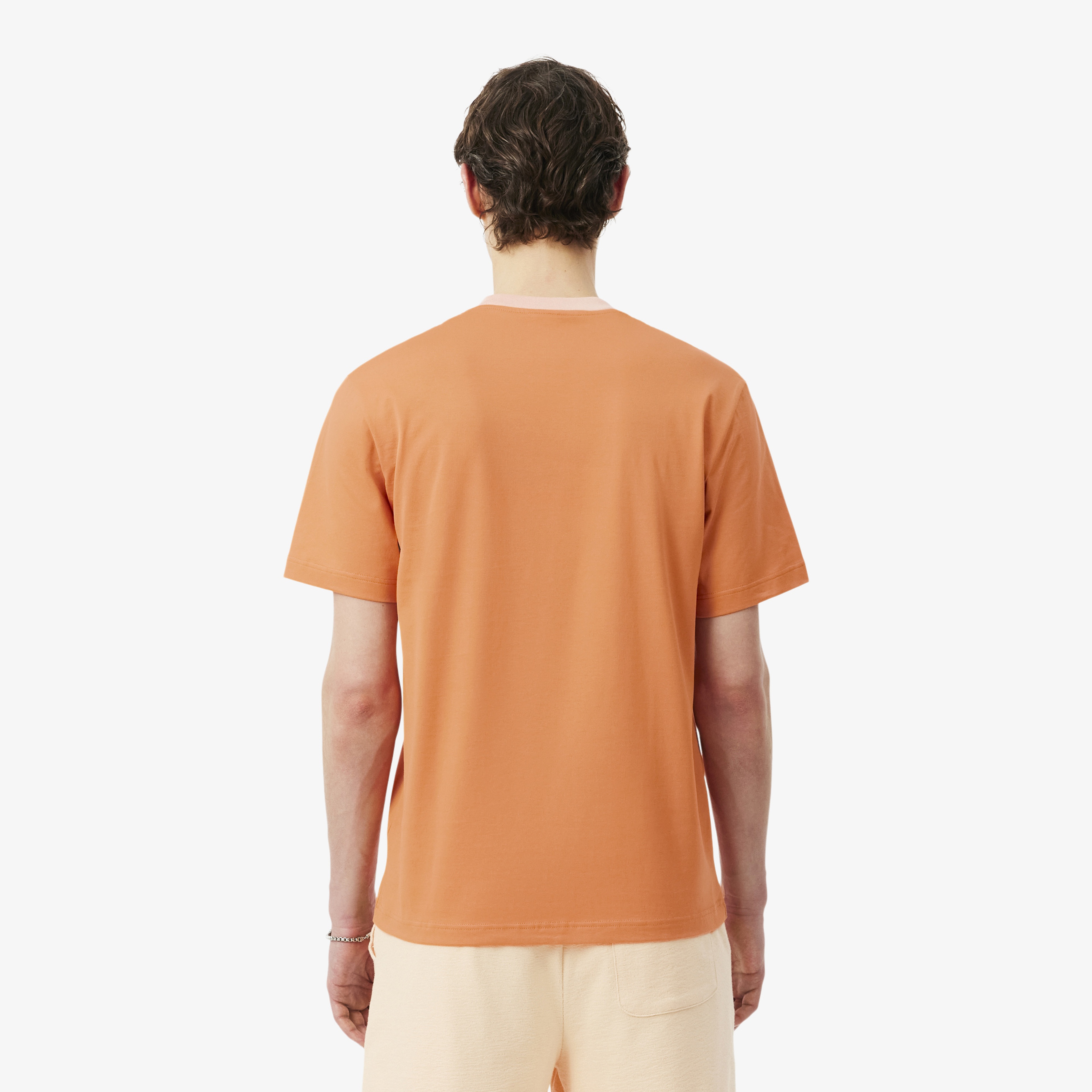 Erkek Classic Fit Bisiklet Yaka Turuncu T-Shirt Erkek Classic Fit Bisiklet Yaka Turuncu T-Shirt