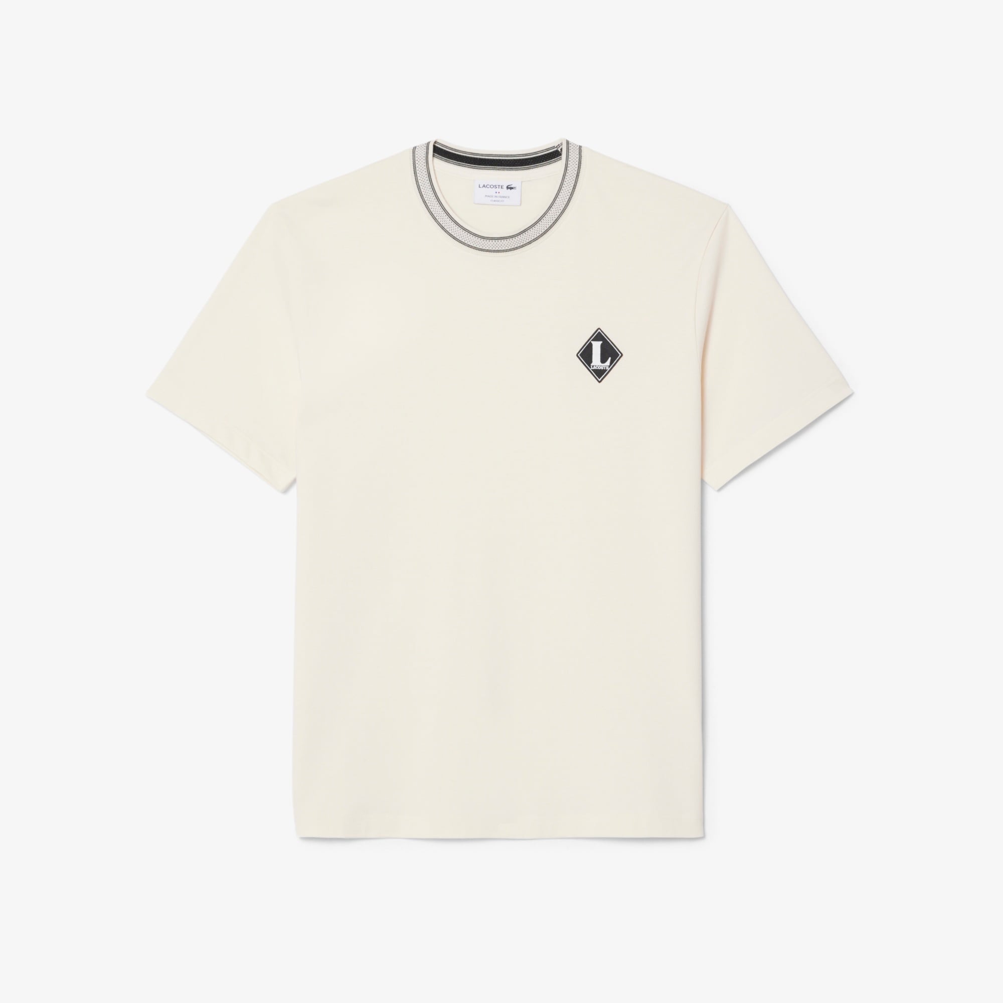 Erkek Classic Fit Bisiklet Yaka Krem T-Shirt