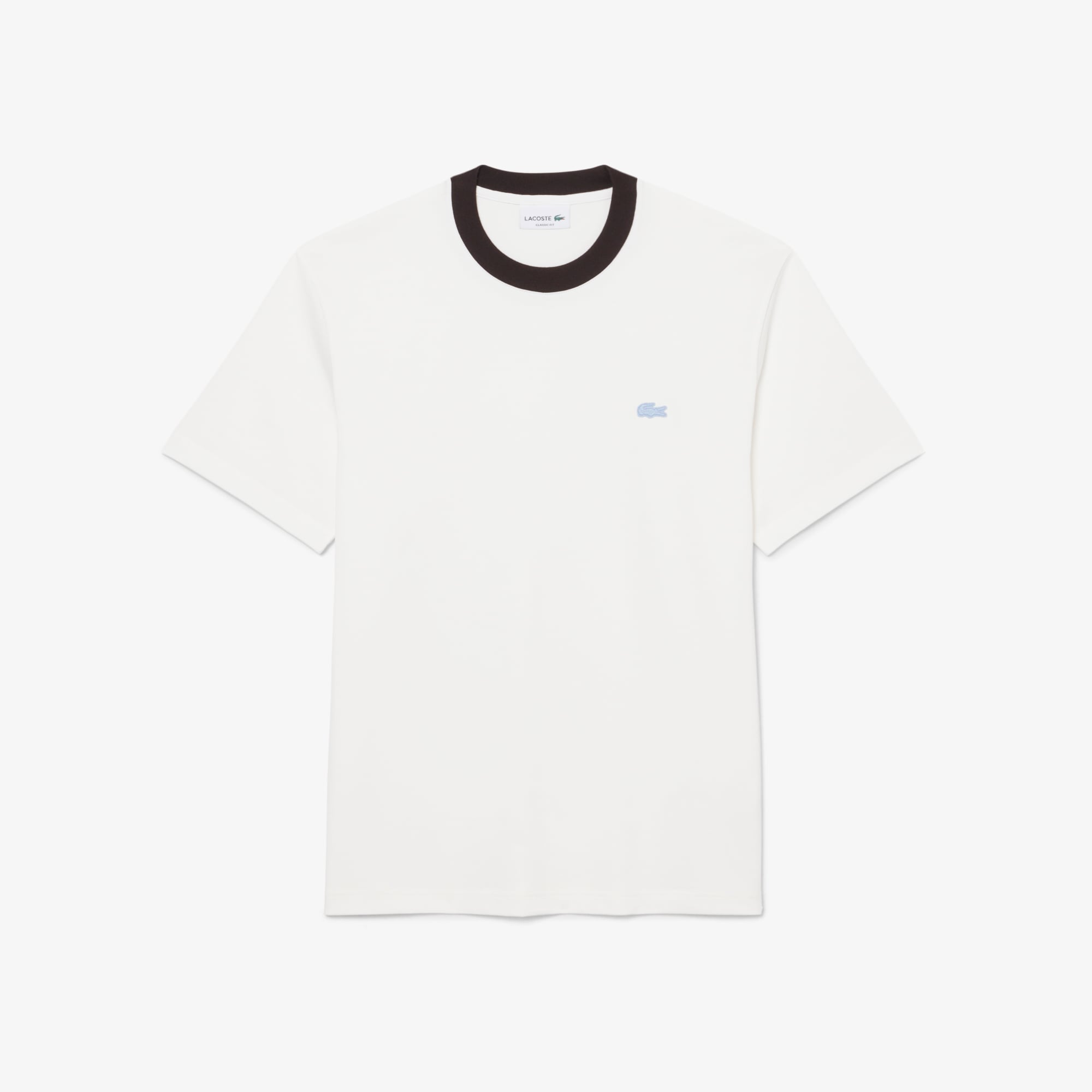 Lacoste Erkek Classic Fit Bisiklet Yaka Beyaz T-Shirt görsel 5