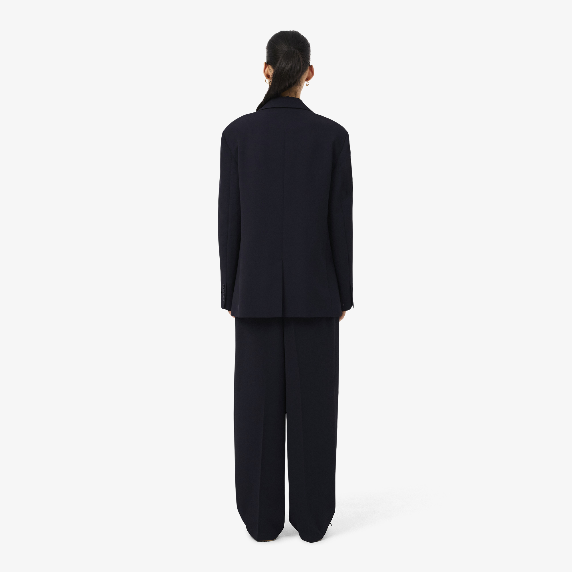 Lacoste Kadın Oversize Fit Lacivert Pantolon görsel 3