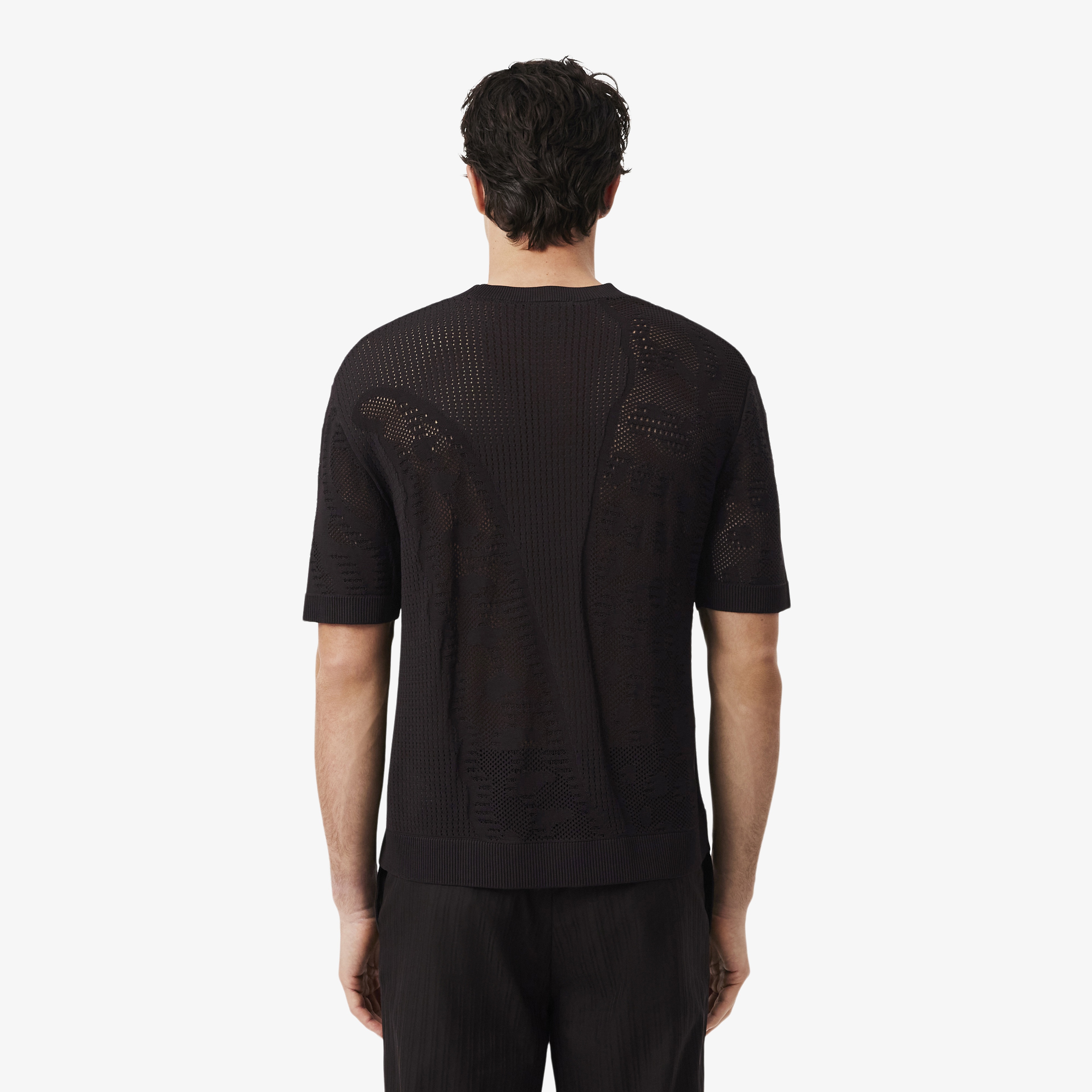 Erkek Relaxed Fit Kısa Kollu Polo Yaka Kahverengi Triko