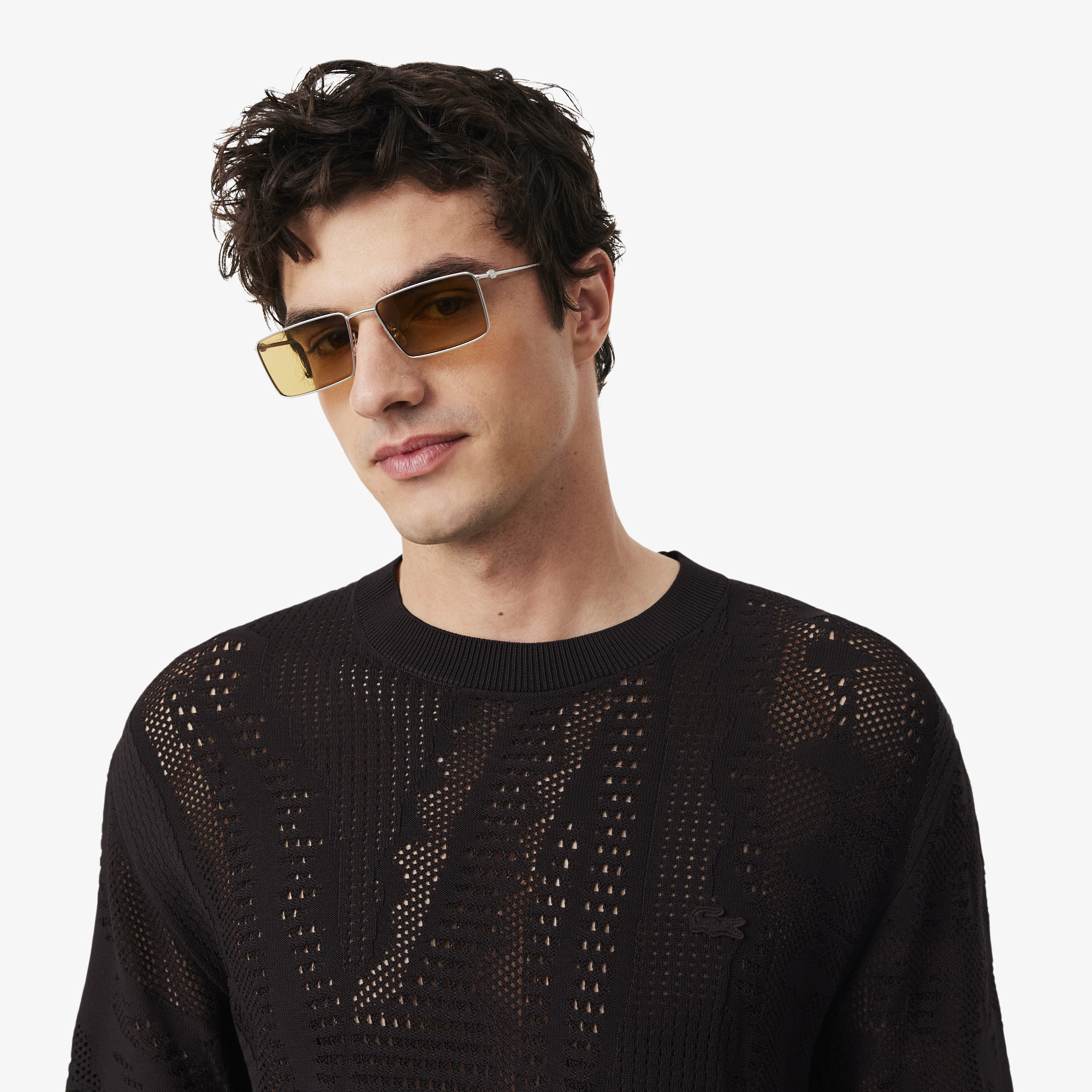 Lacoste Erkek Relaxed Fit Kısa Kollu Polo Yaka Kahverengi Triko görsel 2
