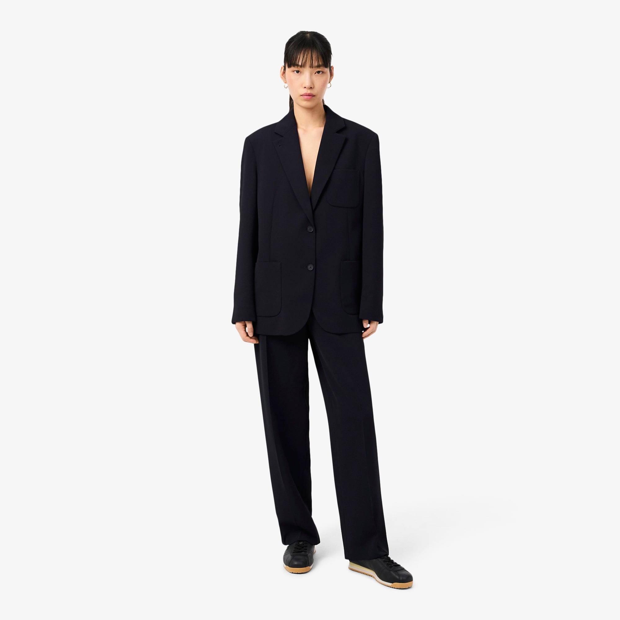 Kadın Oversize Fit Lacivert Pantolon