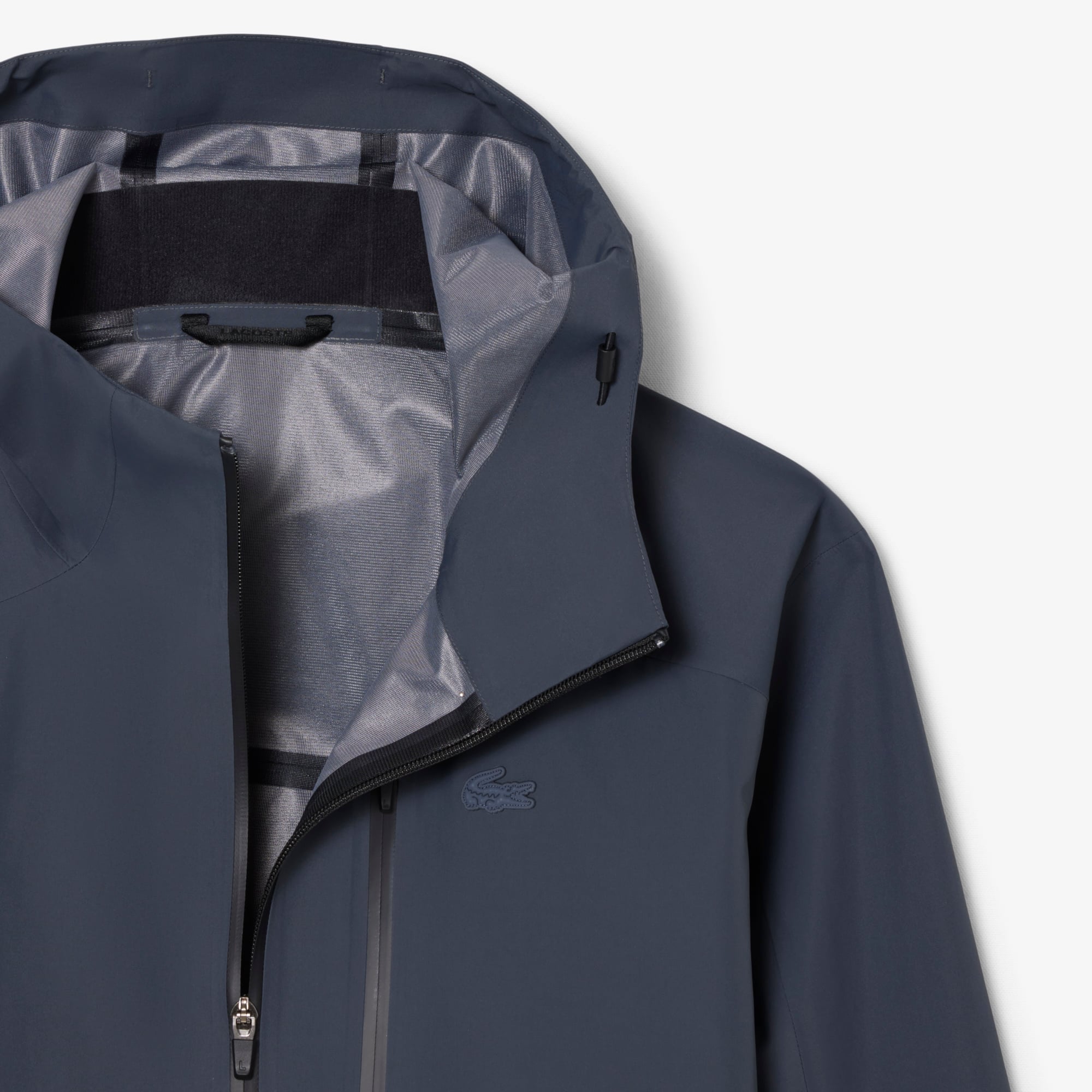 Lacoste Erkek Kapüşonlu Lacivert Yağmurluk görsel 6