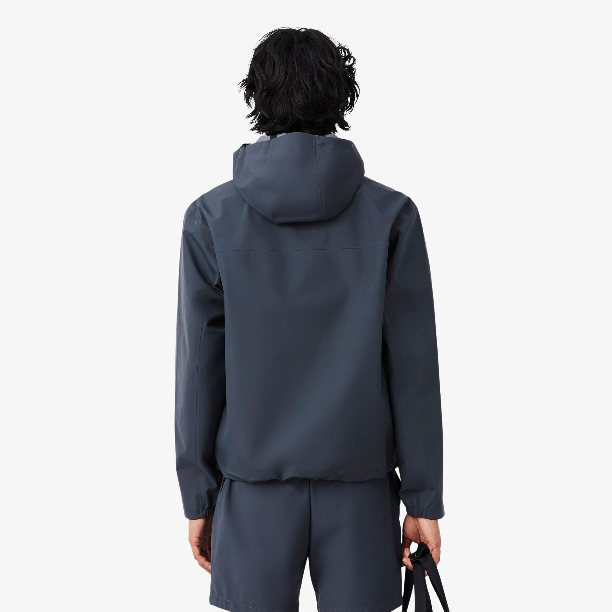 Lacoste Erkek Kapüşonlu Lacivert Yağmurluk görsel 3