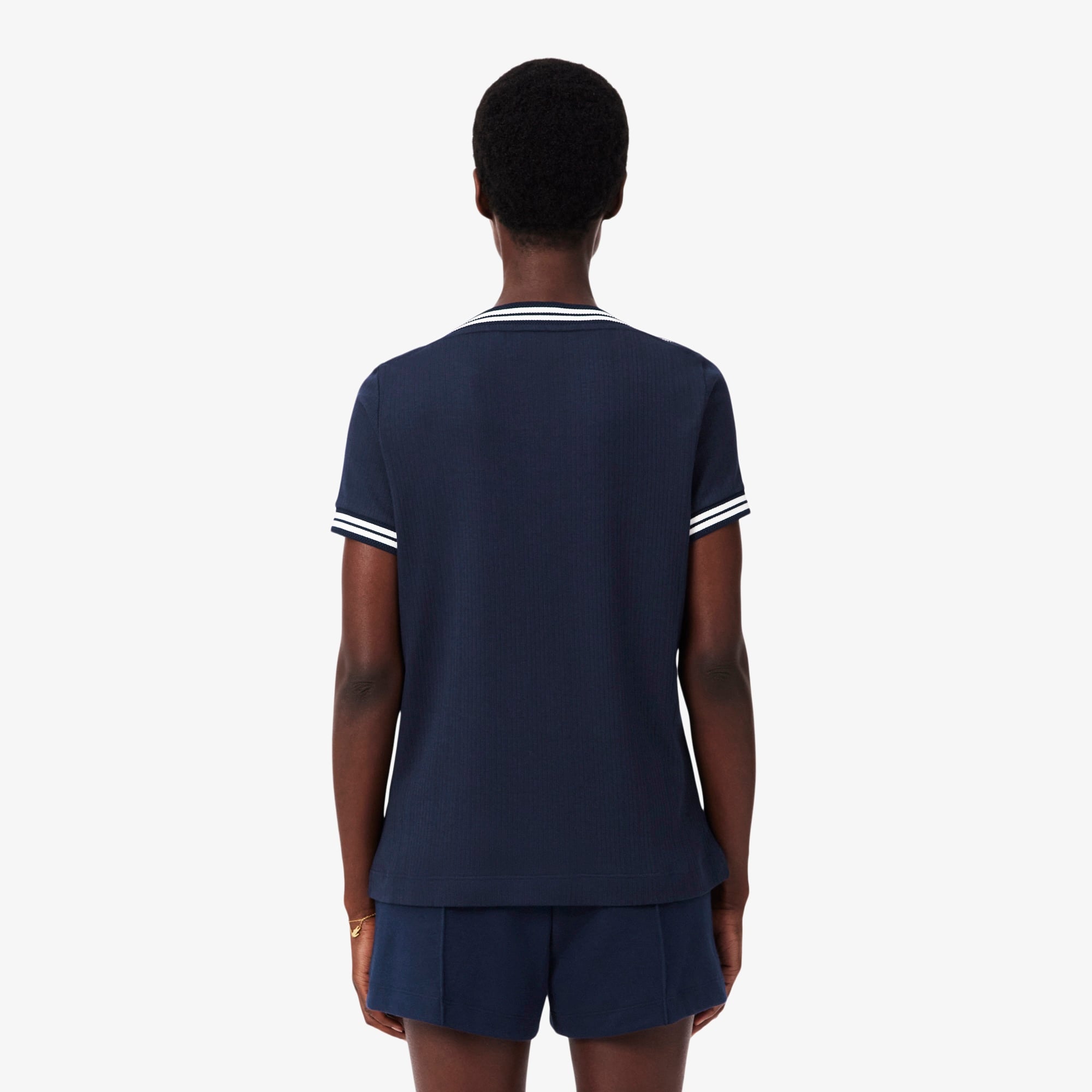 Kadın Regular Fit Bisiklet Yaka Lacivert T-Shirt