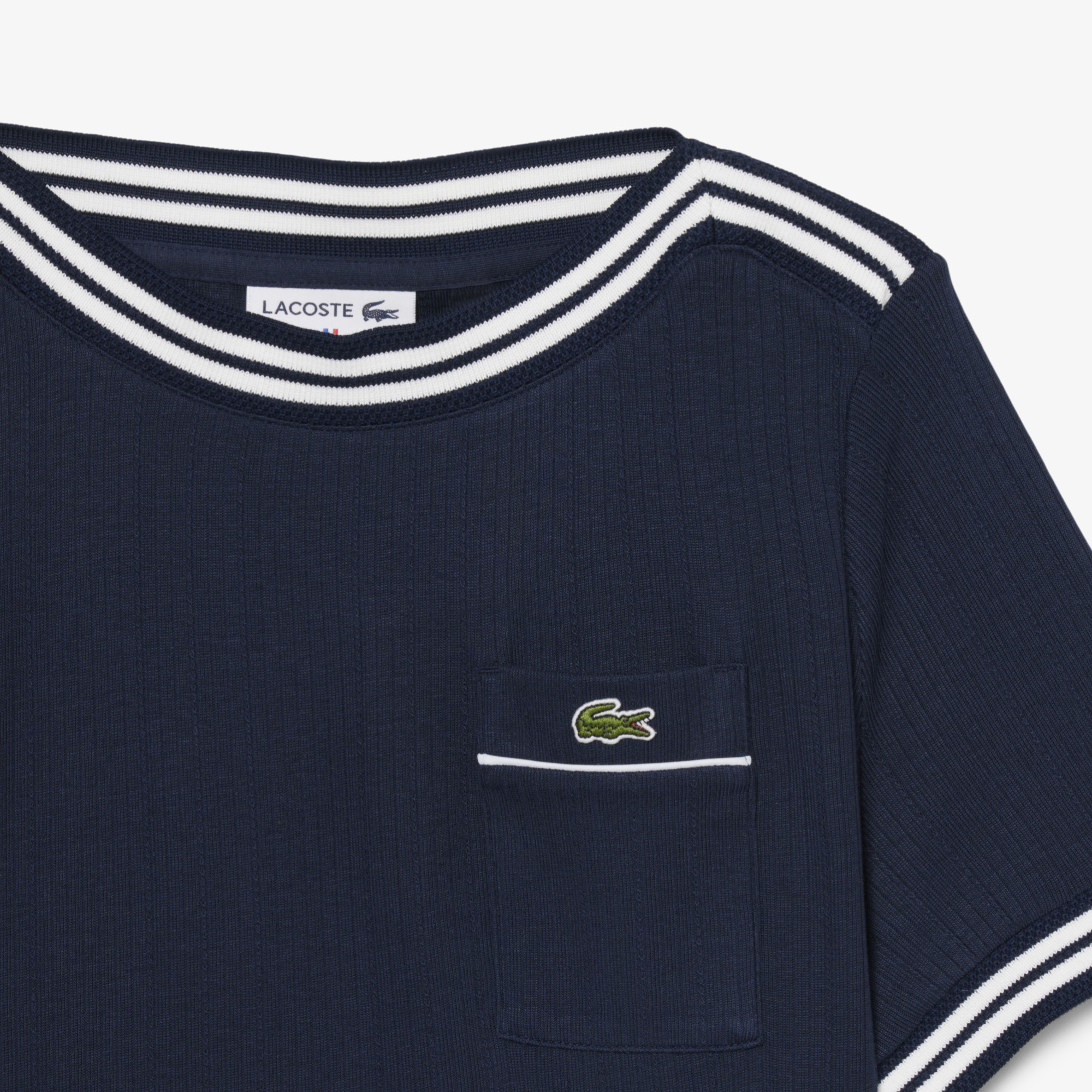 Lacoste Kadın Regular Fit Bisiklet Yaka Lacivert T-Shirt görsel 6