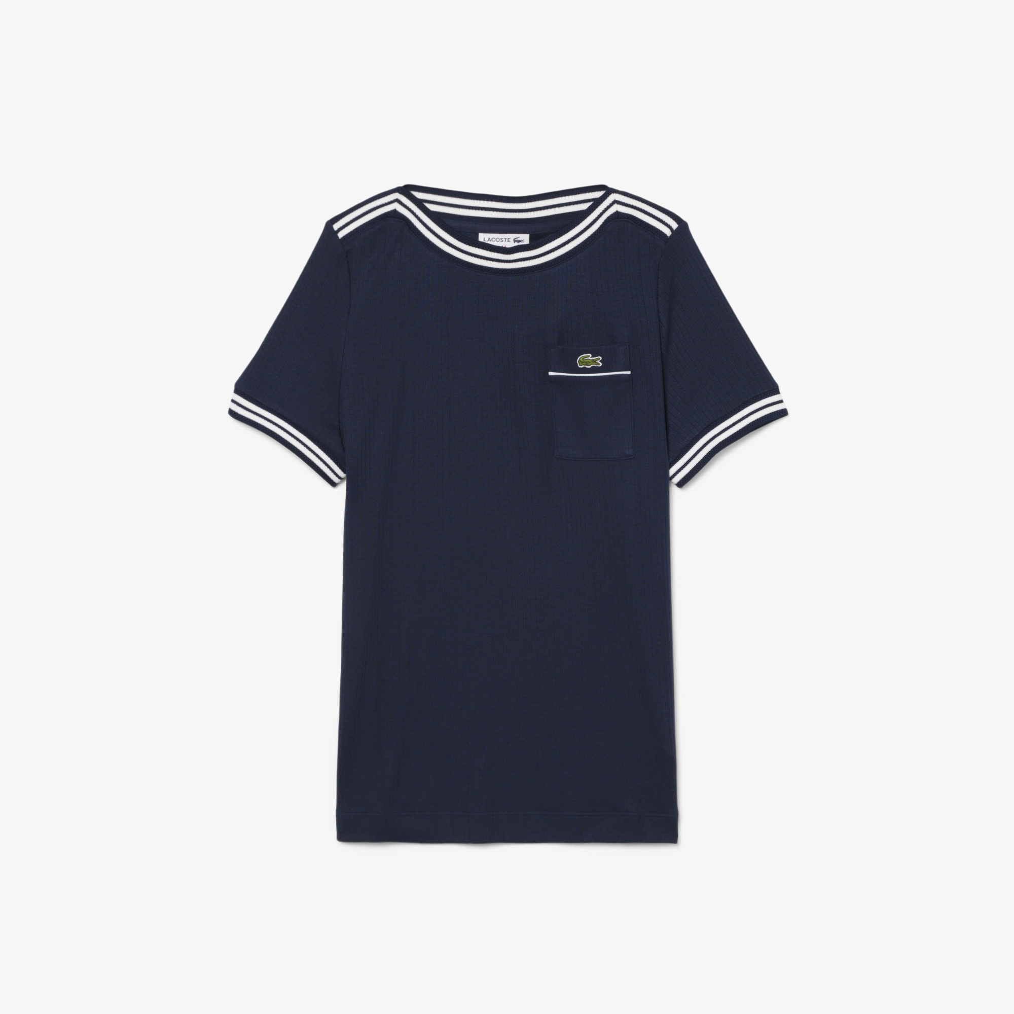 Lacoste Kadın Regular Fit Bisiklet Yaka Lacivert T-Shirt görsel 5