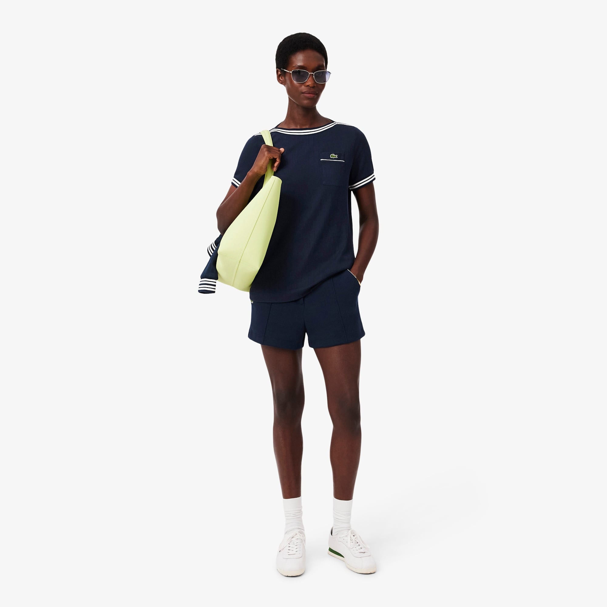 Kadın Regular Fit Bisiklet Yaka Lacivert T-Shirt