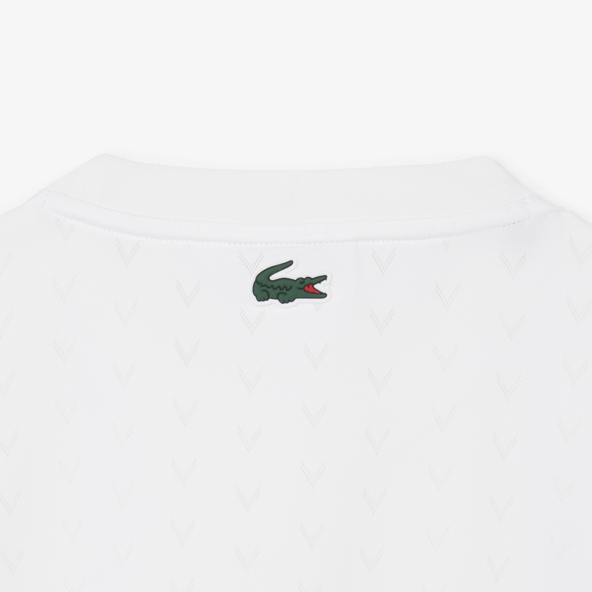 Kadın Slim Fit Bisiklet Yaka Desenli Beyaz T-Shirt