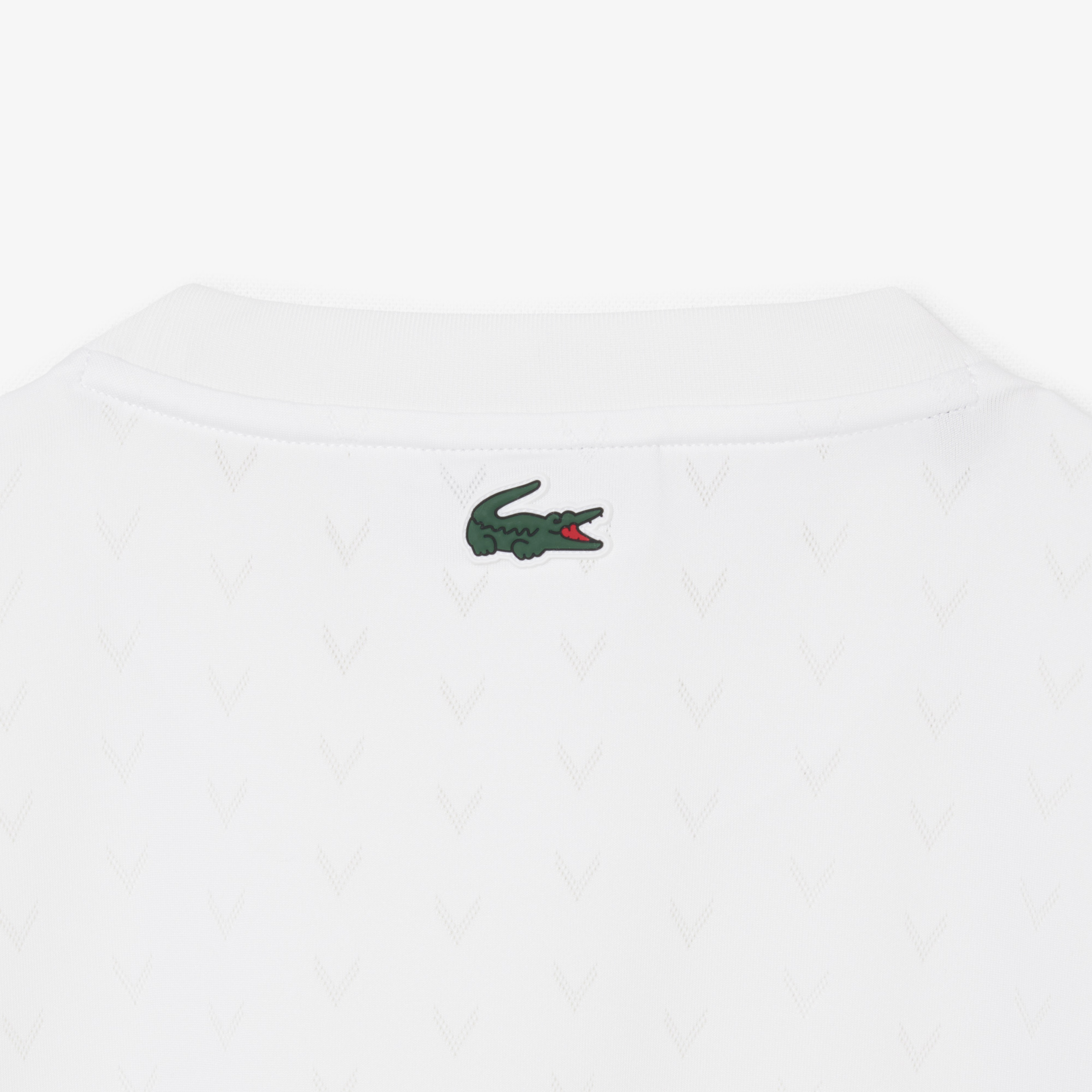 Kadın Slim Fit Bisiklet Yaka Desenli Beyaz T-Shirt