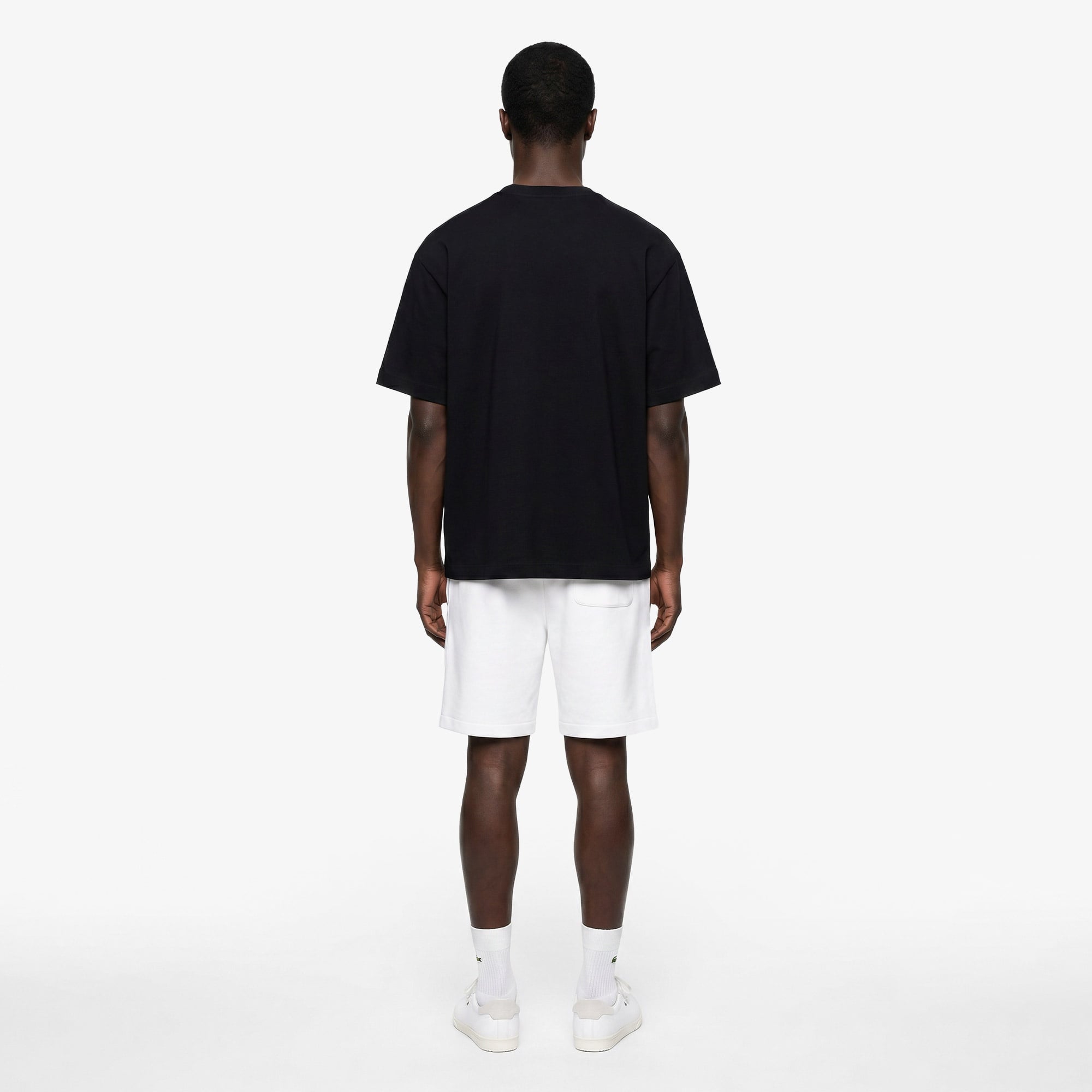 Erkek Loose Fit Bisiklet Yaka Siyah T-Shirt