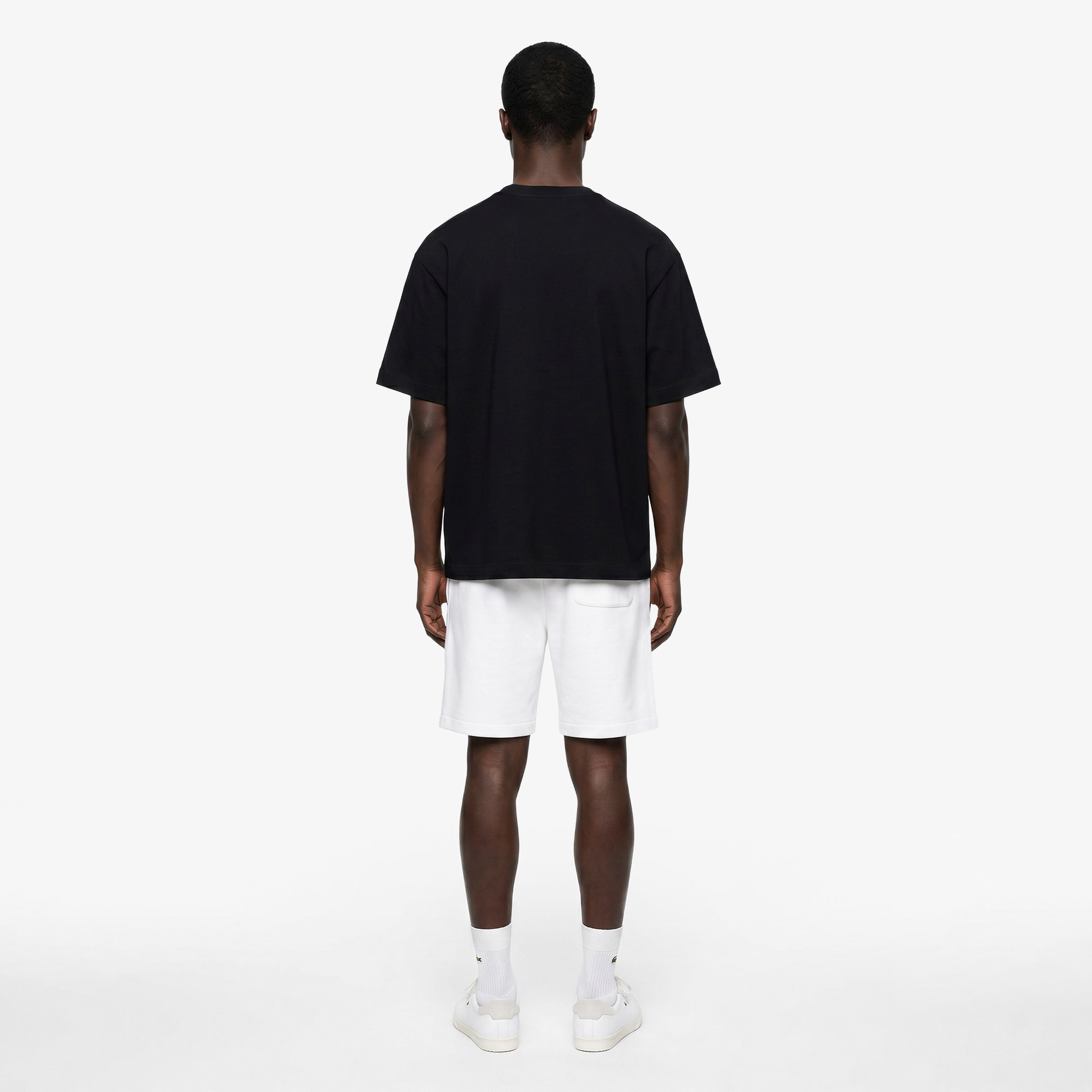 Erkek Loose Fit Bisiklet Yaka Siyah T-Shirt