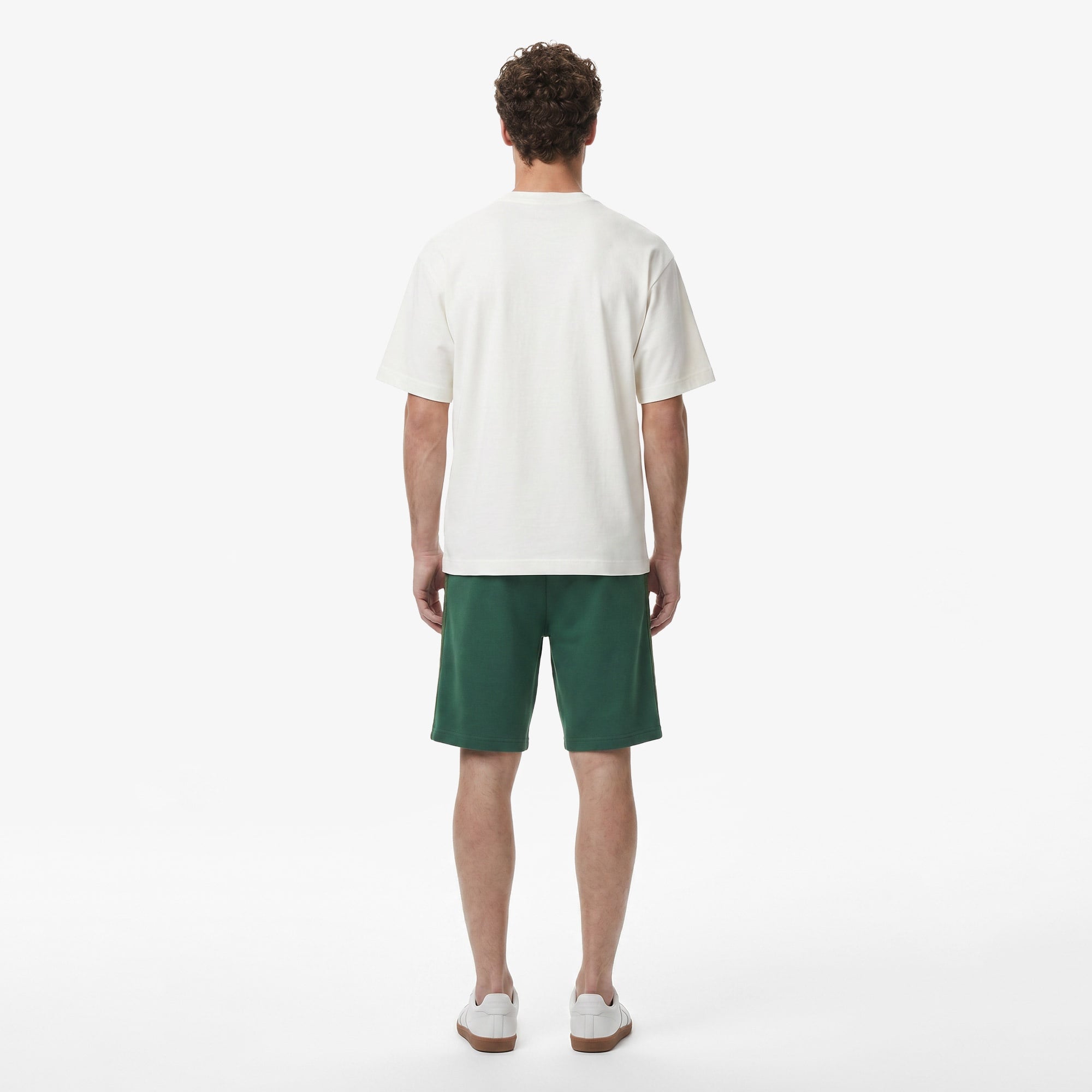 Erkek Loose Fit Bisiklet Yaka Beyaz T-Shirt