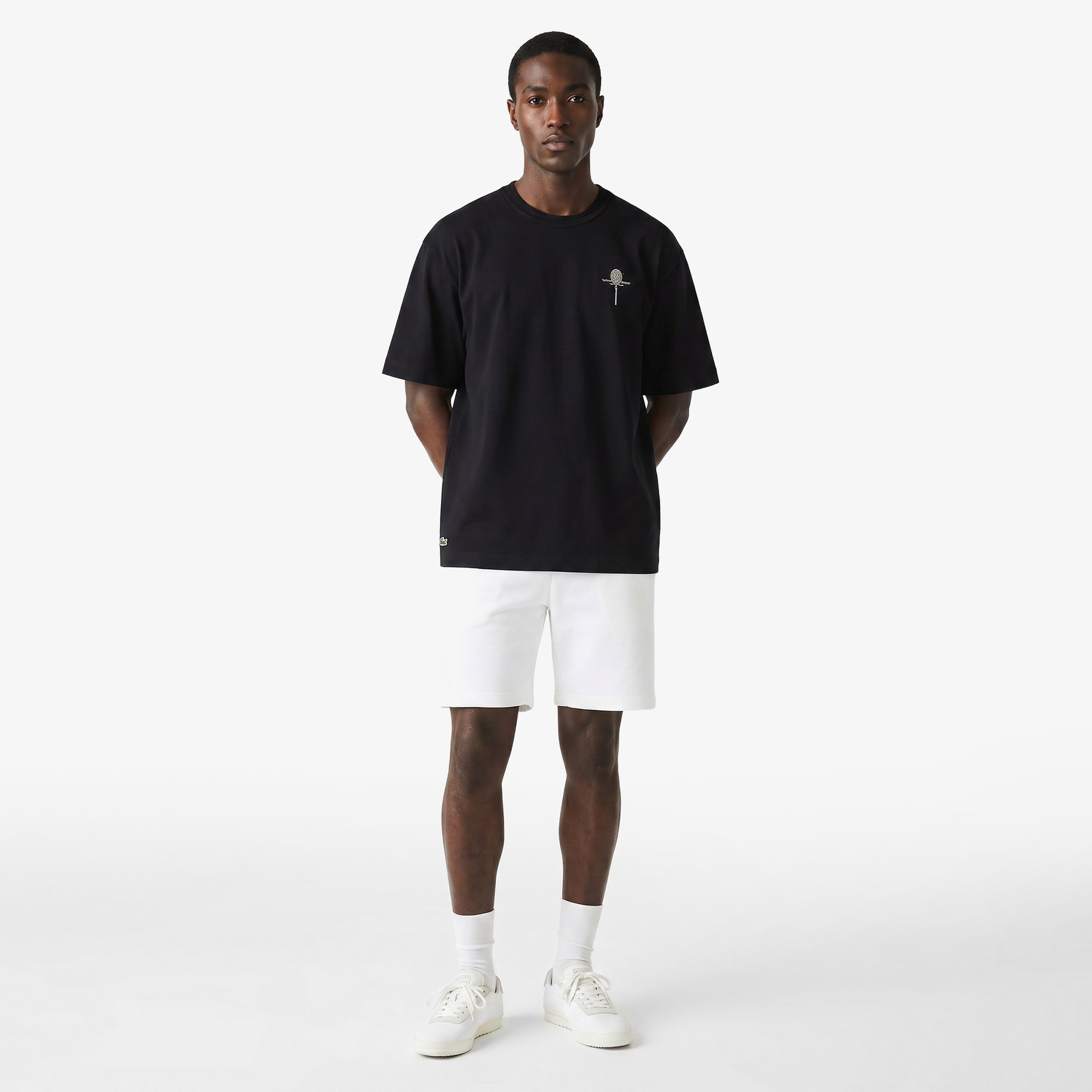 Erkek Loose Fit Bisiklet Yaka Siyah T-Shirt