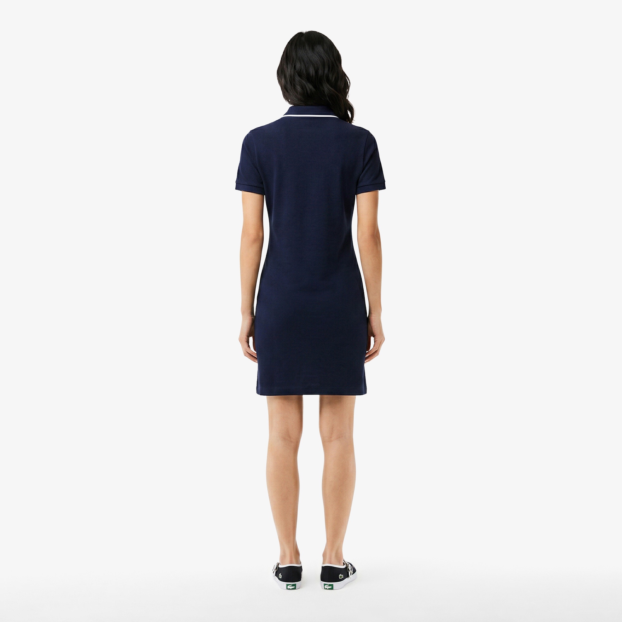 Kadın Classic Fit Kısa Kollu Polo Yaka Lacivert Elbise