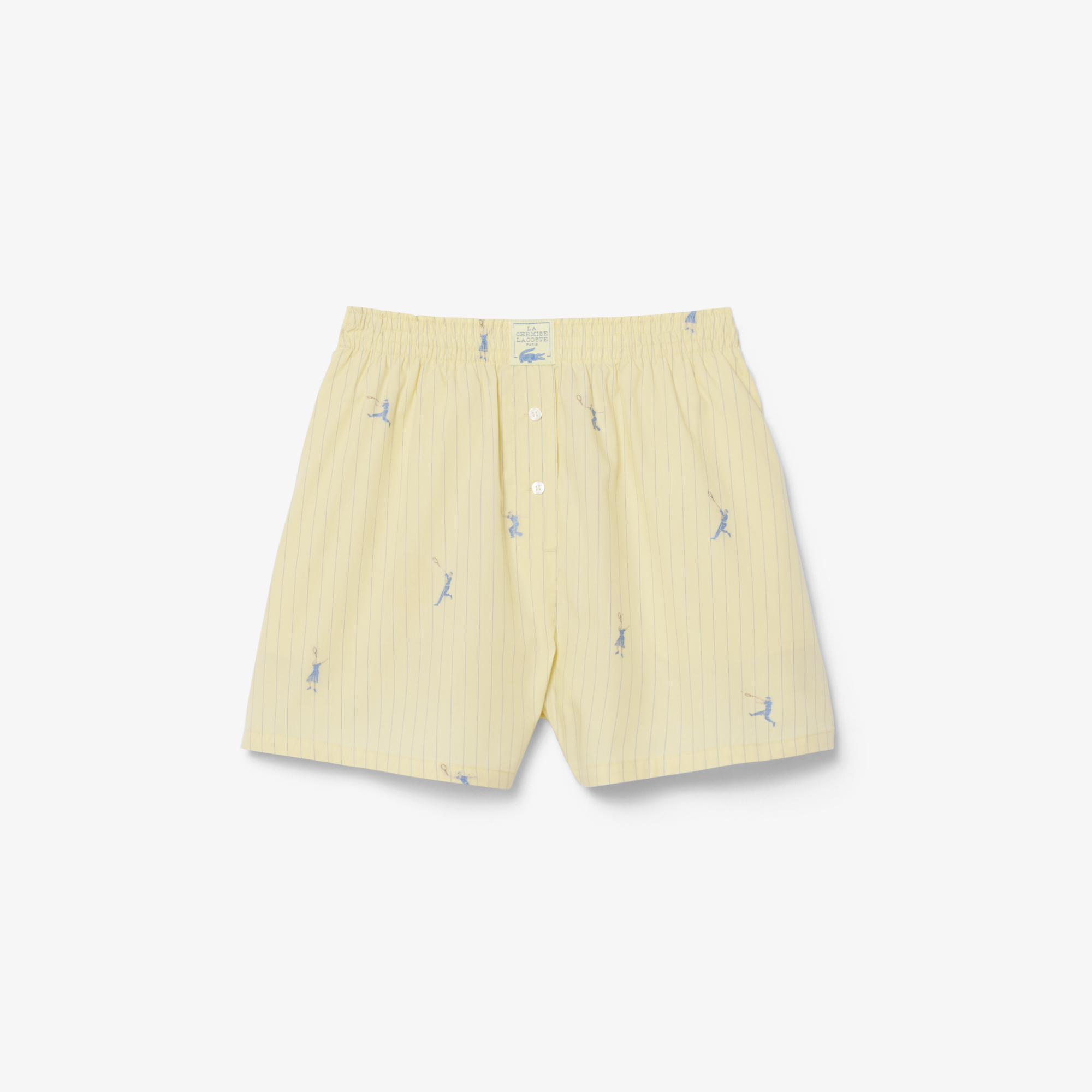 Lacoste Kadın Oversize Fit Çizgili Sarı Şort görsel 5