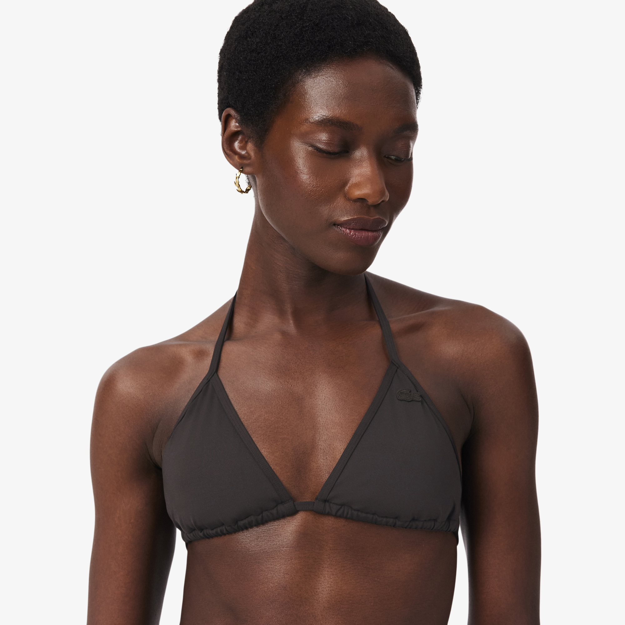 Lacoste Kadın Koyu Kahverengi Bikini Üstü görsel 2