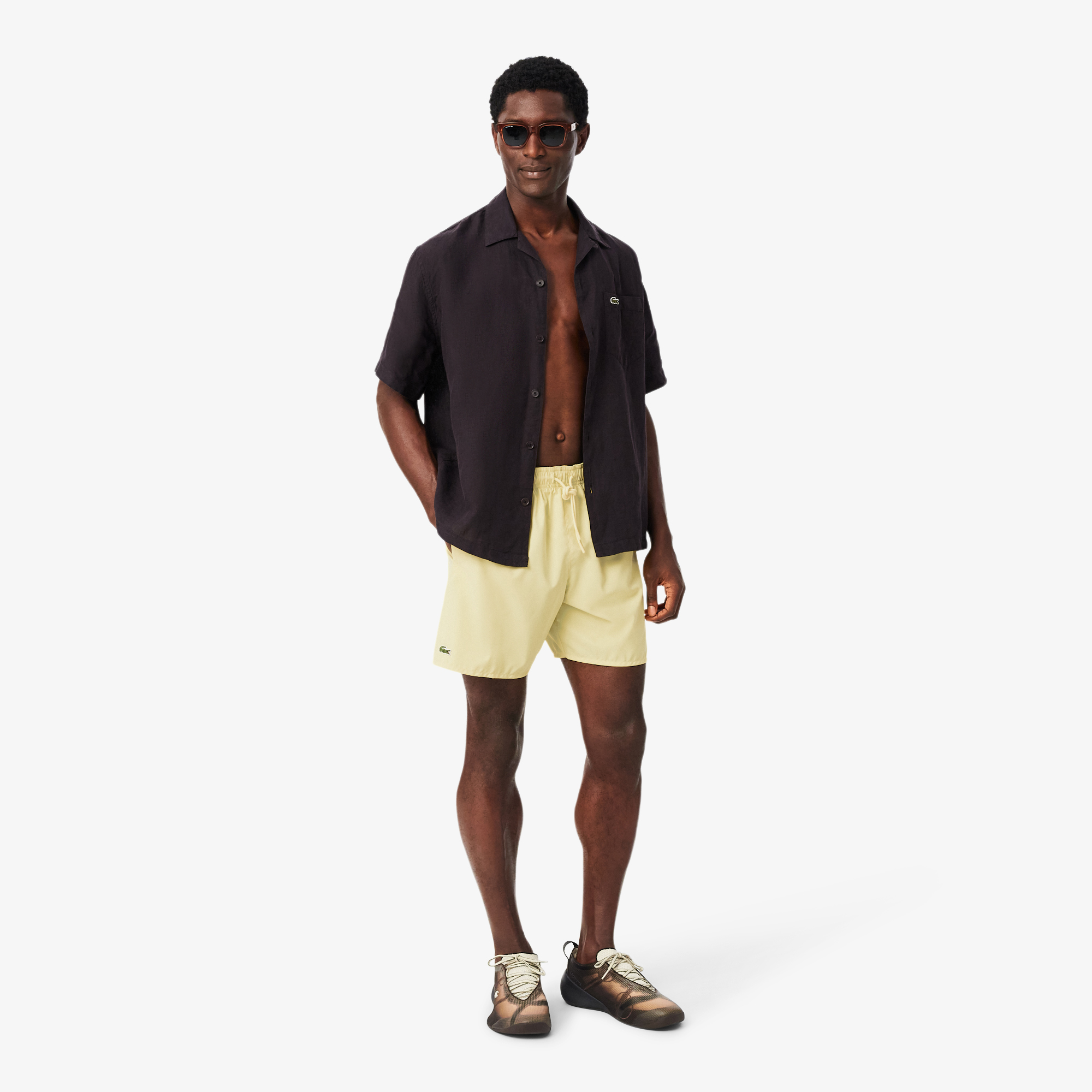 Lacoste Erkek Sarı Deniz Şortu görsel 4