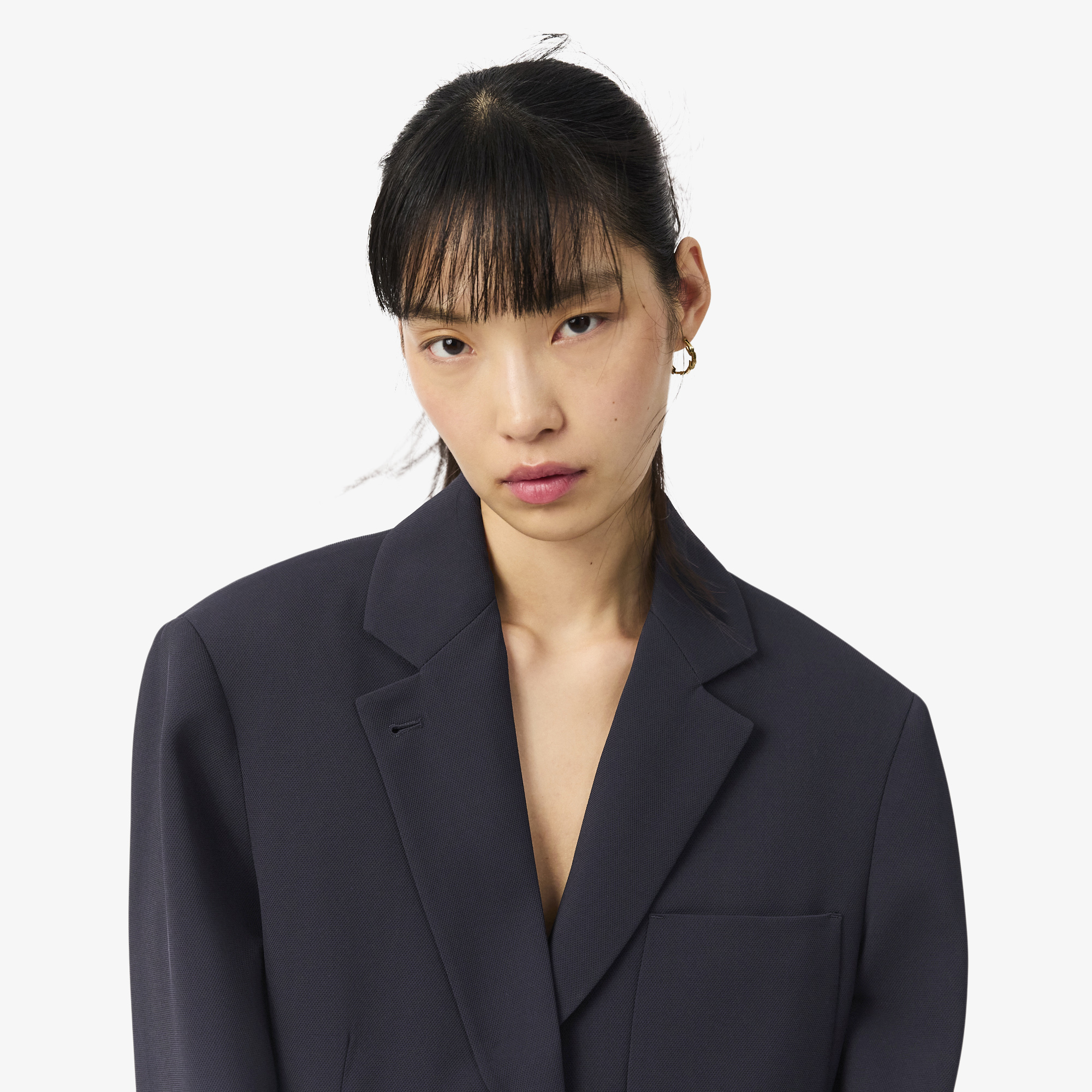 Lacoste Kadın Relaxed Fit Lacivert Blazer Ceket görsel 2