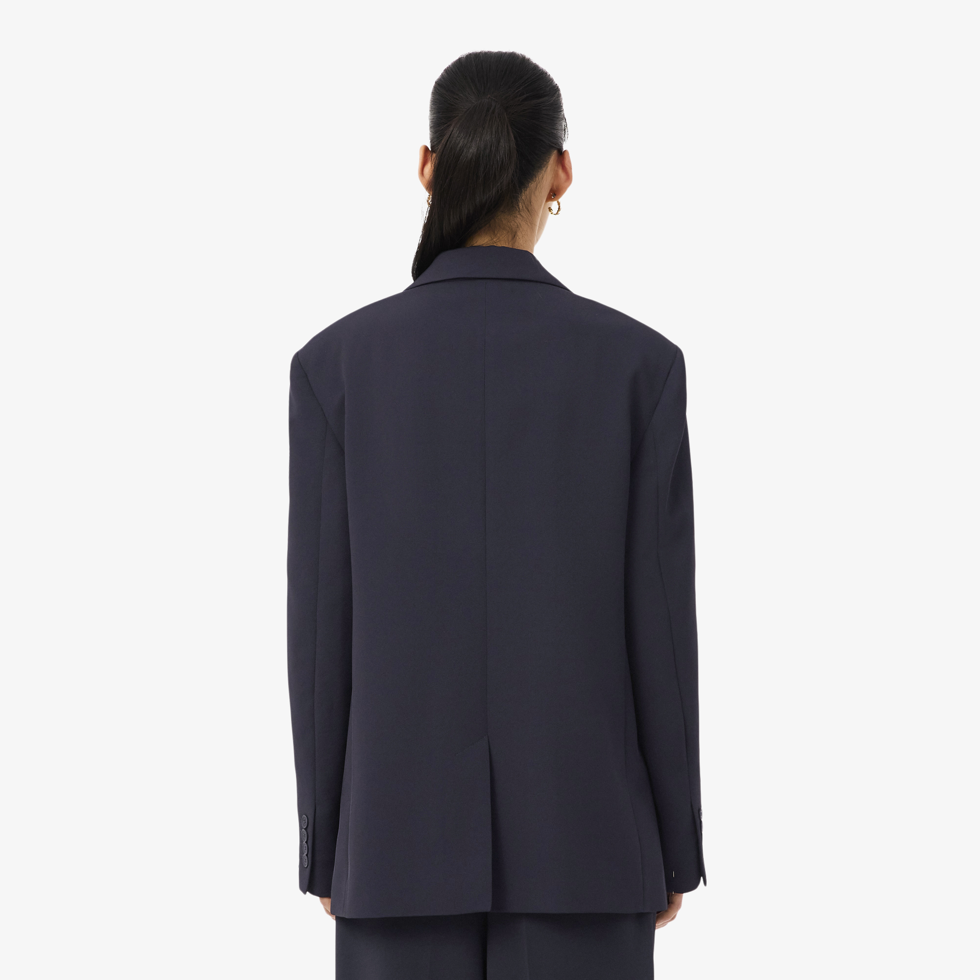 Lacoste Kadın Relaxed Fit Lacivert Blazer Ceket görsel 3