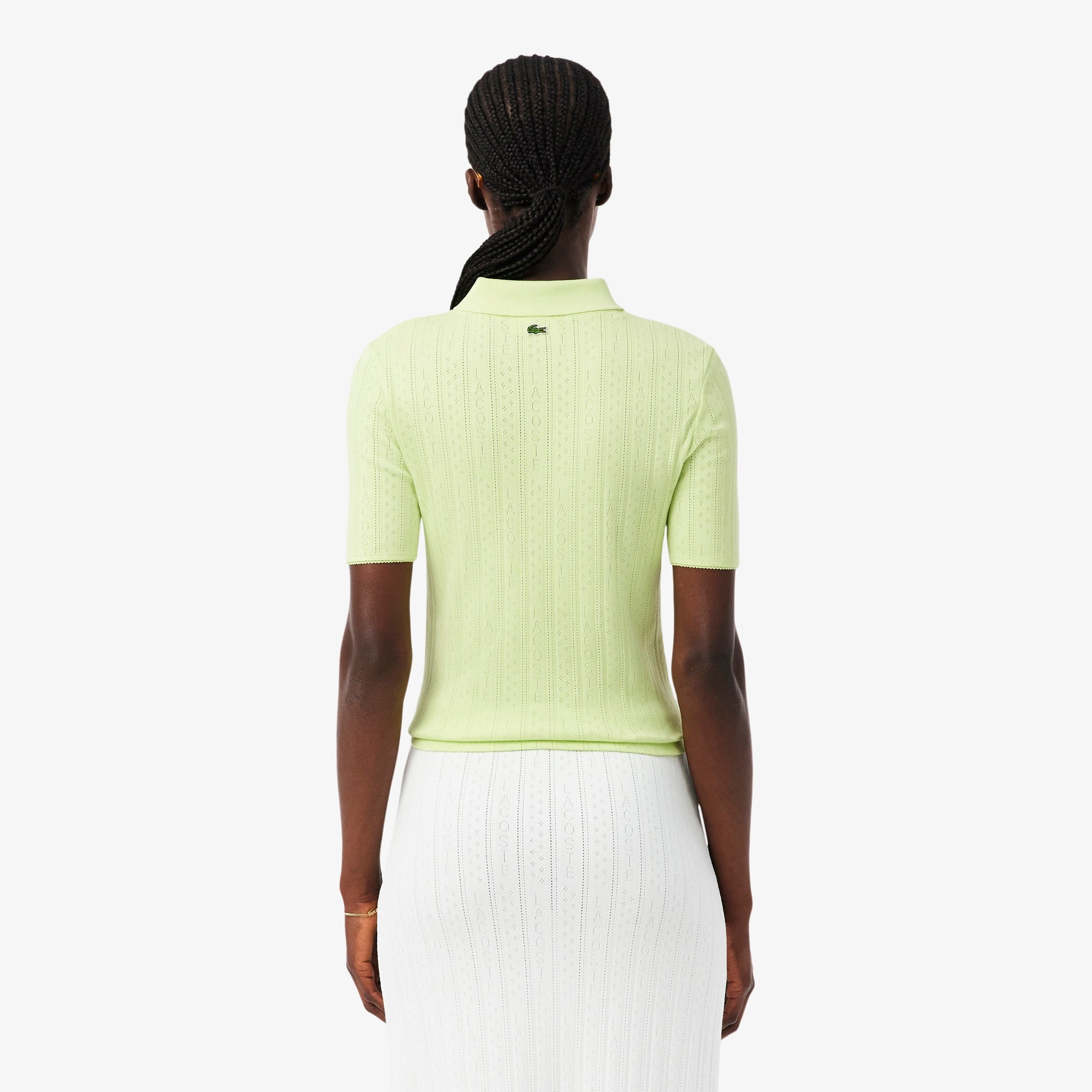 L.12.D Kadın Slim Fit Sarı Polo
