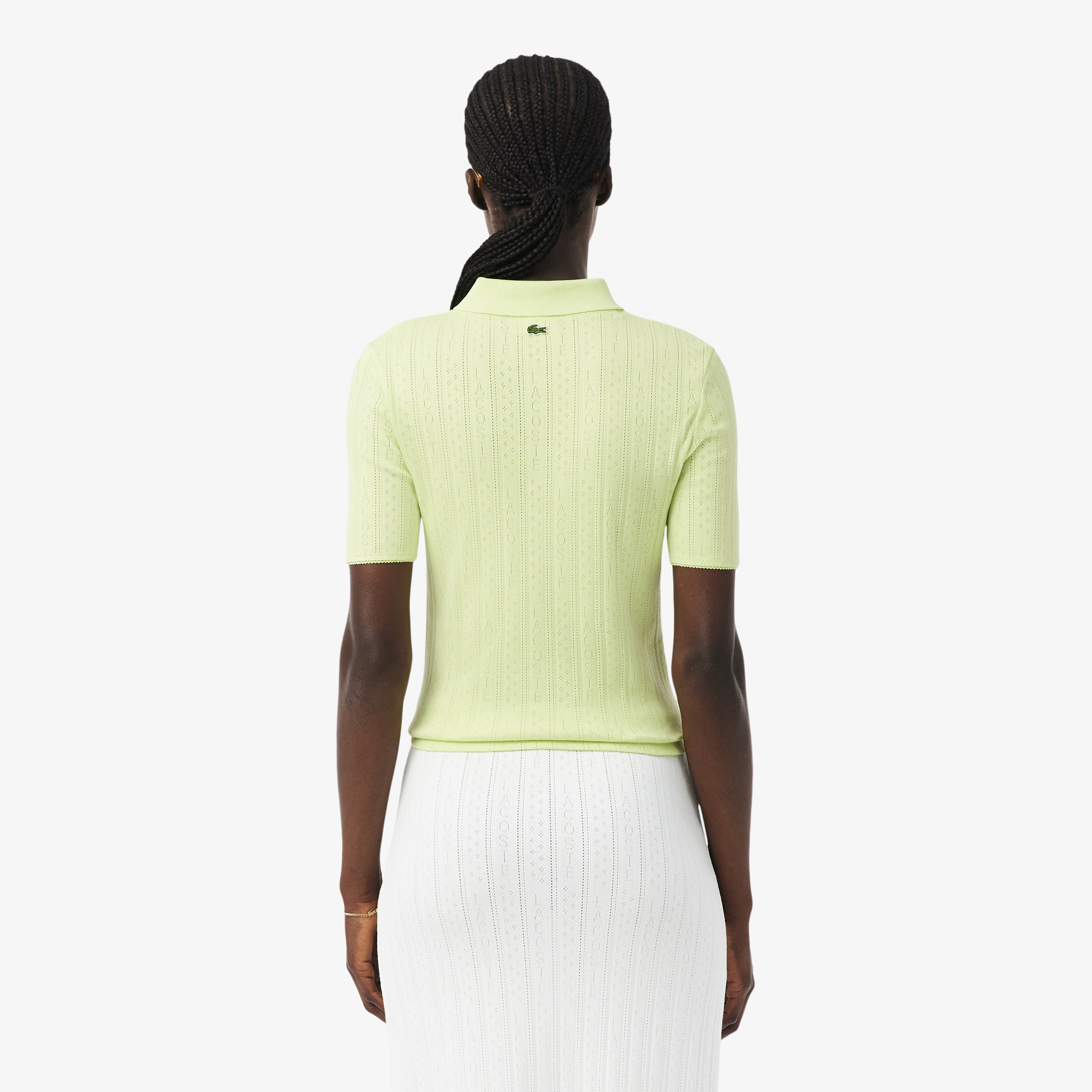 L.12.D Kadın Slim Fit Sarı Polo