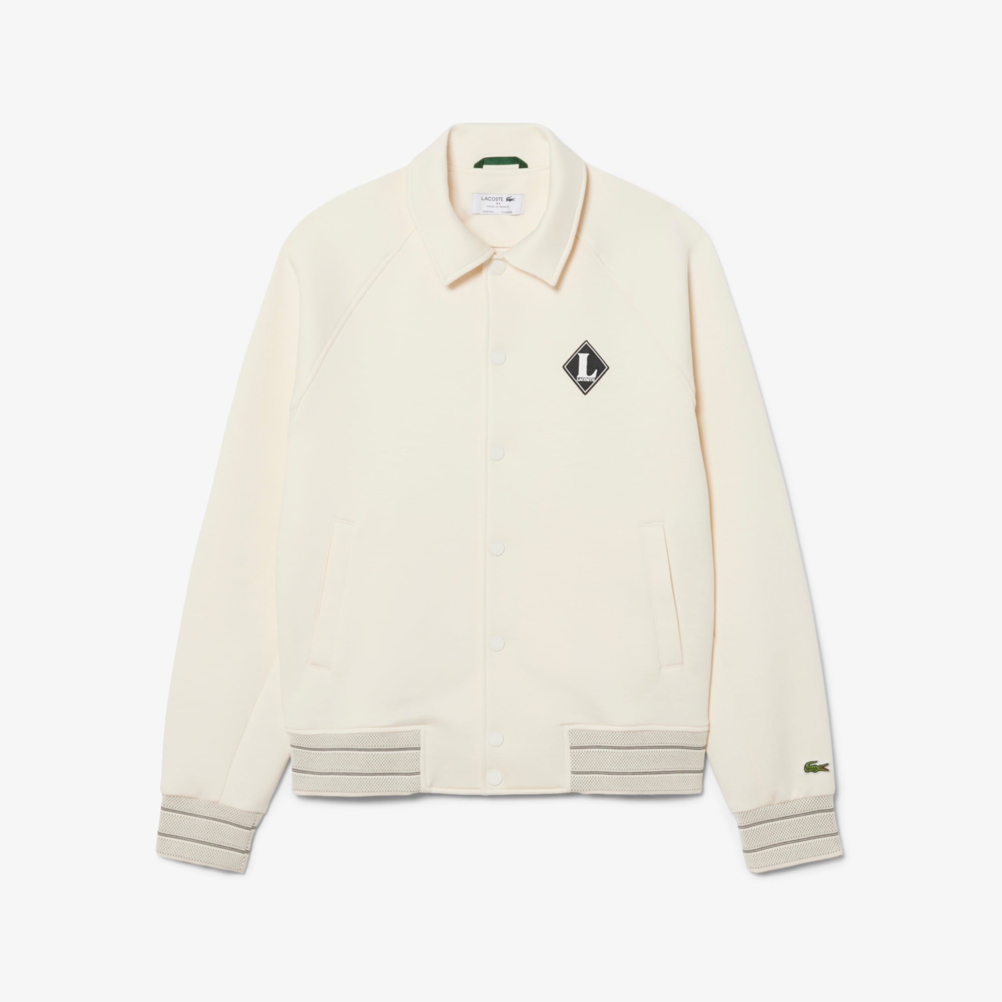 Erkek Classic Fit Krem Bomber Ceket
