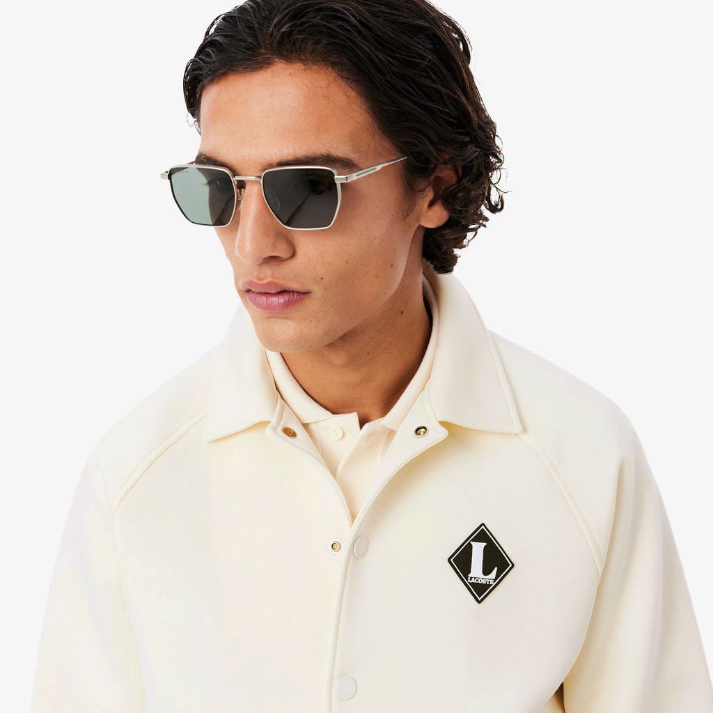 Lacoste Erkek Classic Fit Krem Bomber Ceket görsel 2