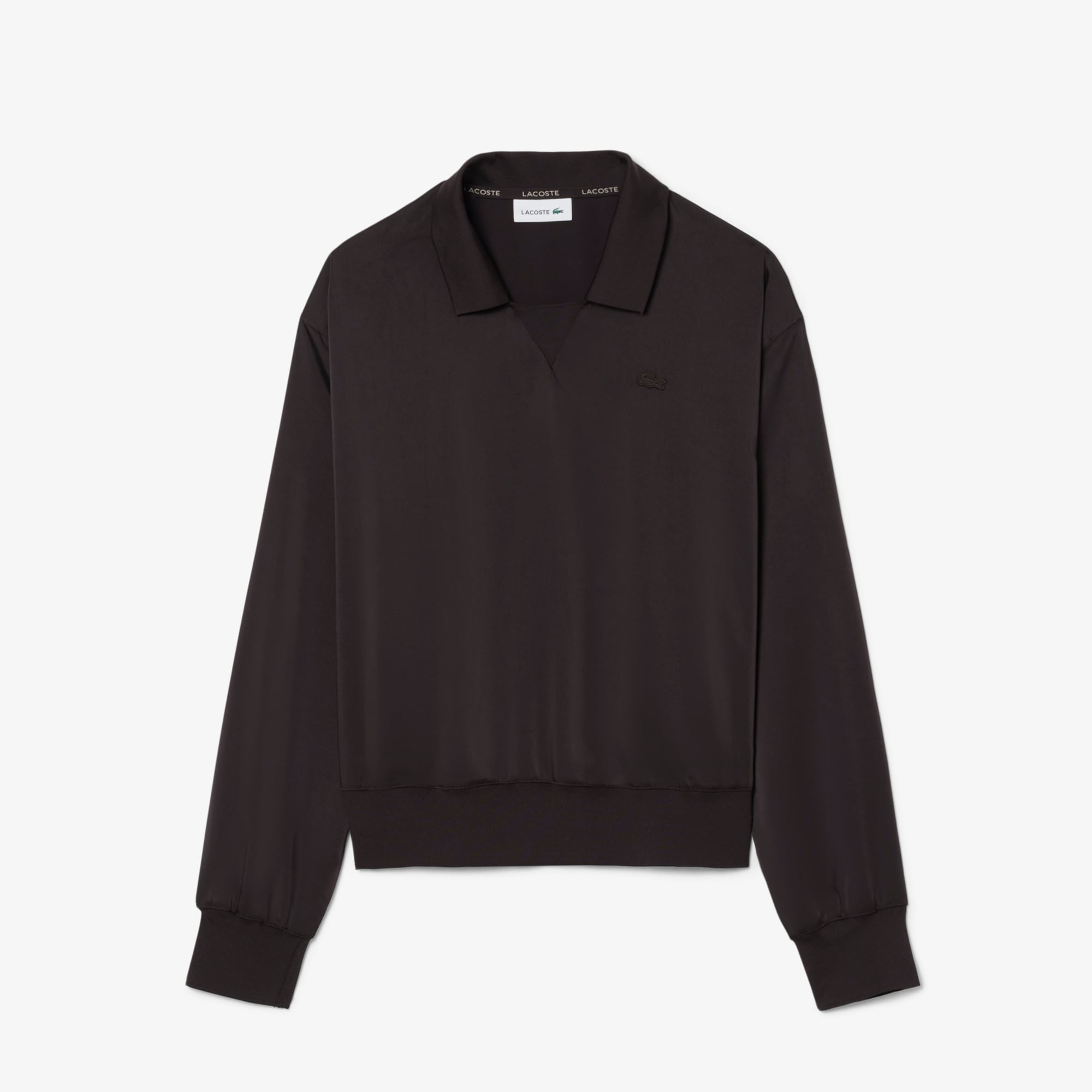 Lacoste Kadın Relaxed Fit Koyu Kahverengi Polo görsel 5