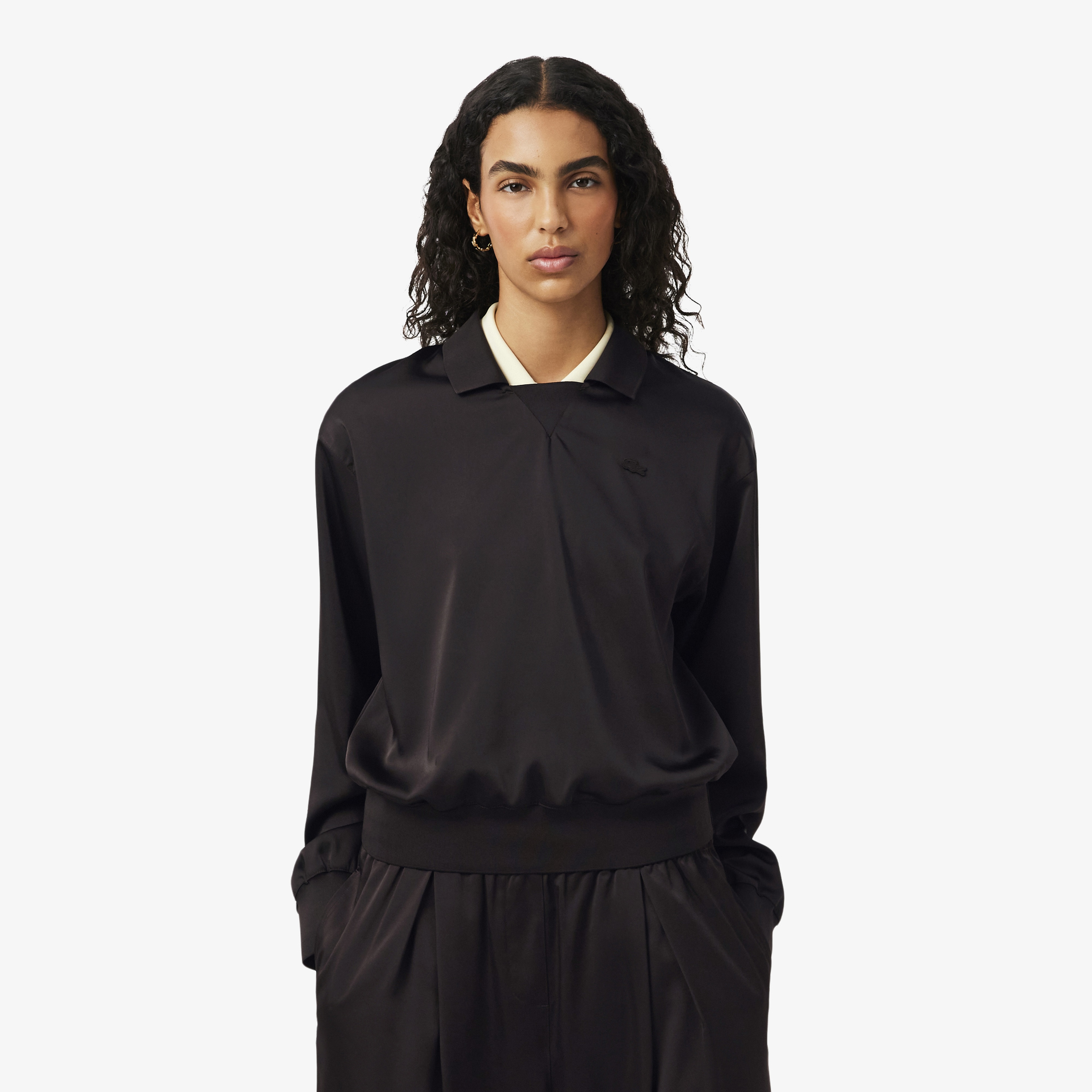 Kadın Relaxed Fit Koyu Kahverengi Polo