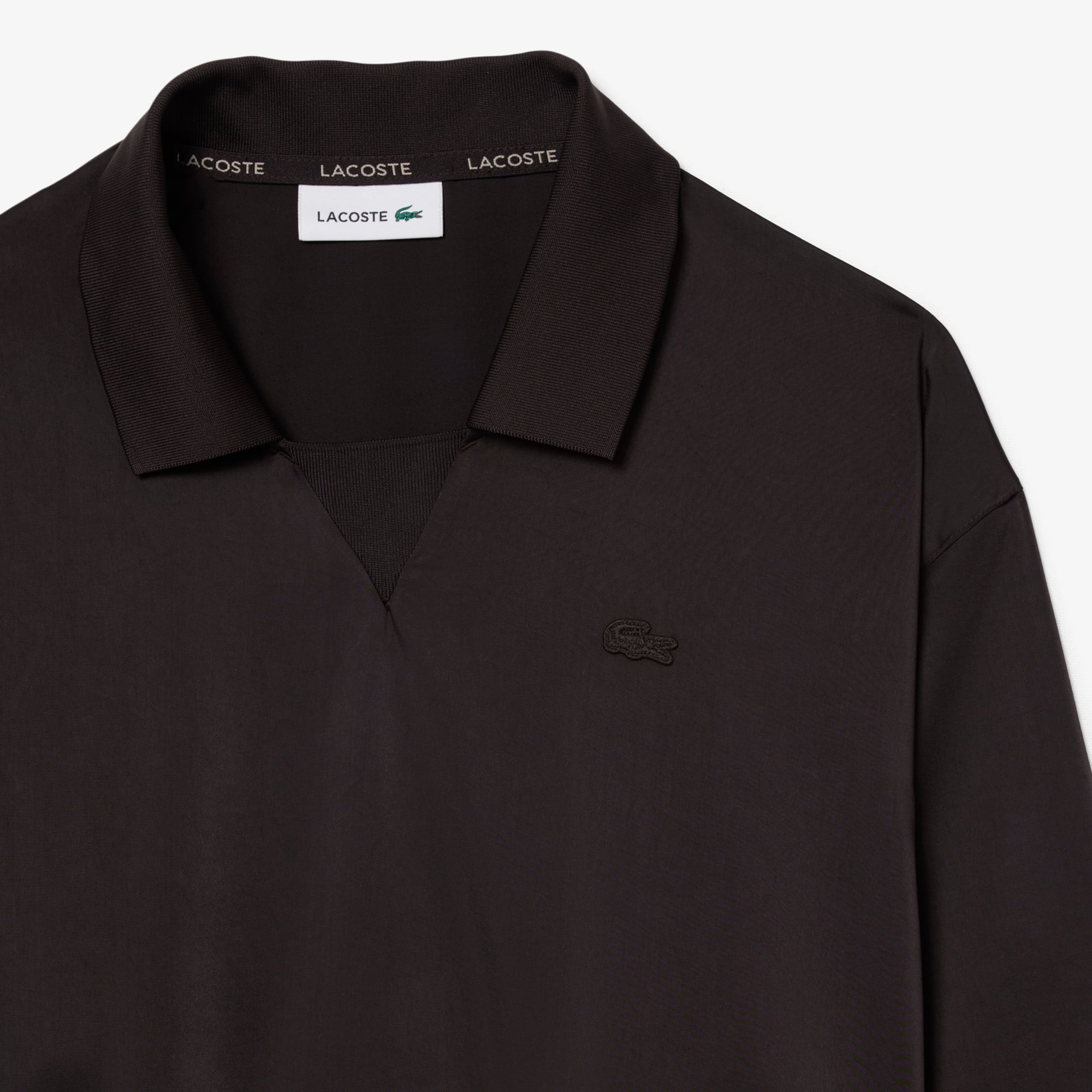 Lacoste Kadın Relaxed Fit Koyu Kahverengi Polo görsel 6