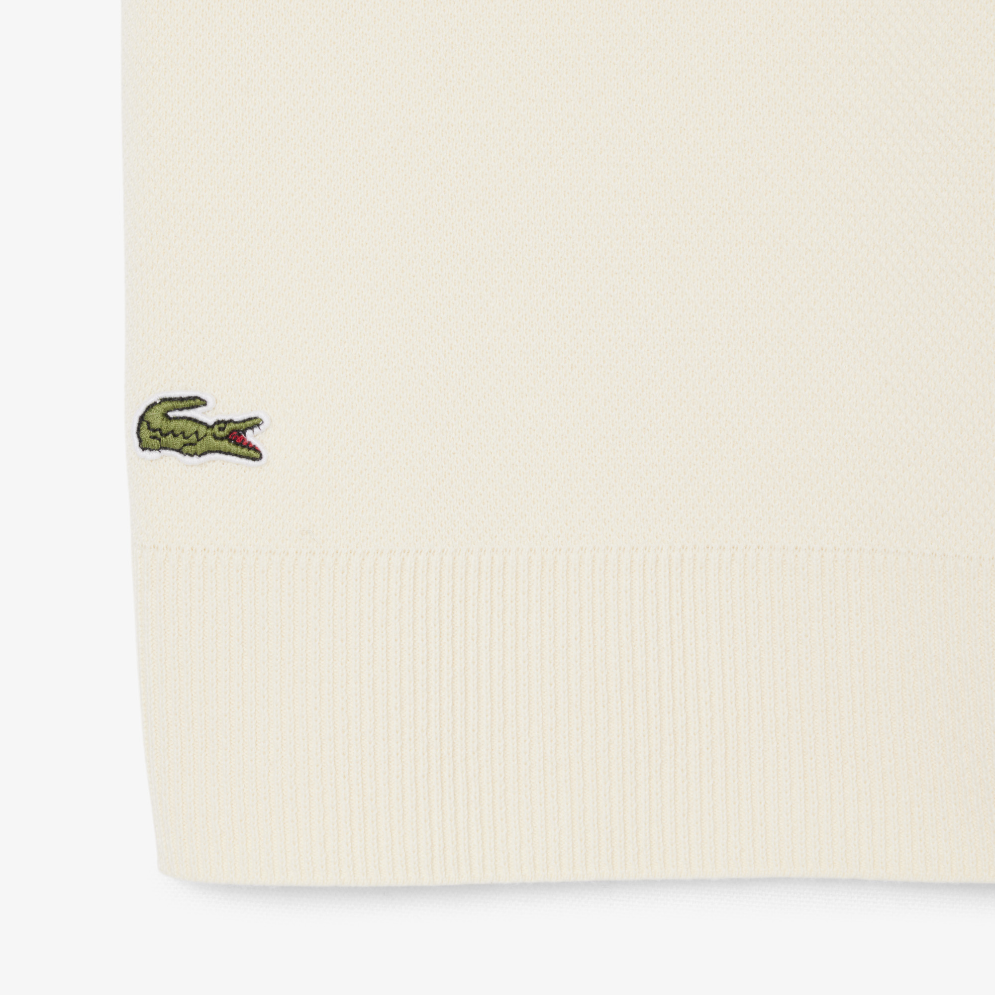 Lacoste Erkek Classic Fit Kısa Kollu Polo Yaka Krem Triko görsel 7