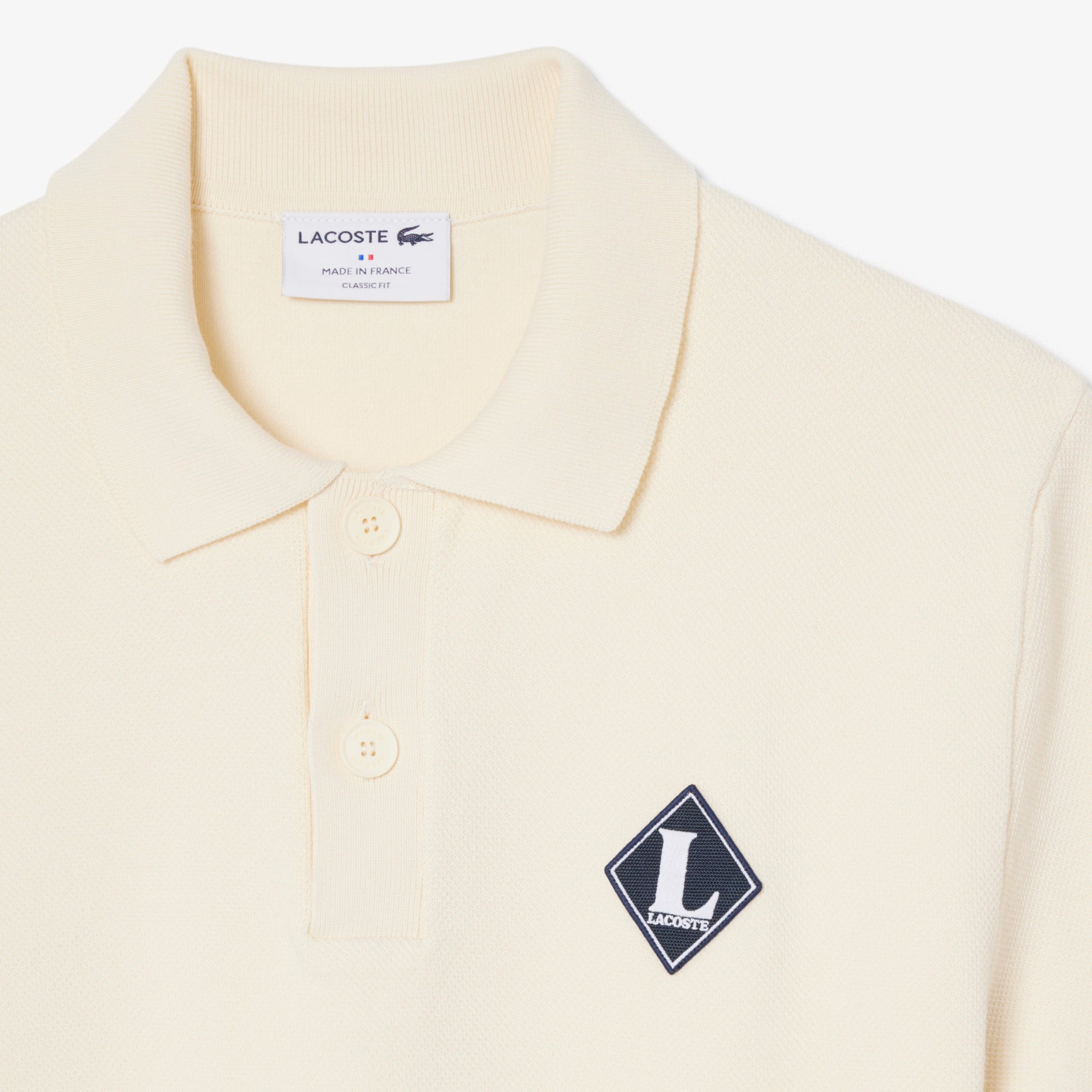 Erkek Classic Fit Kısa Kollu Polo Yaka Krem Triko