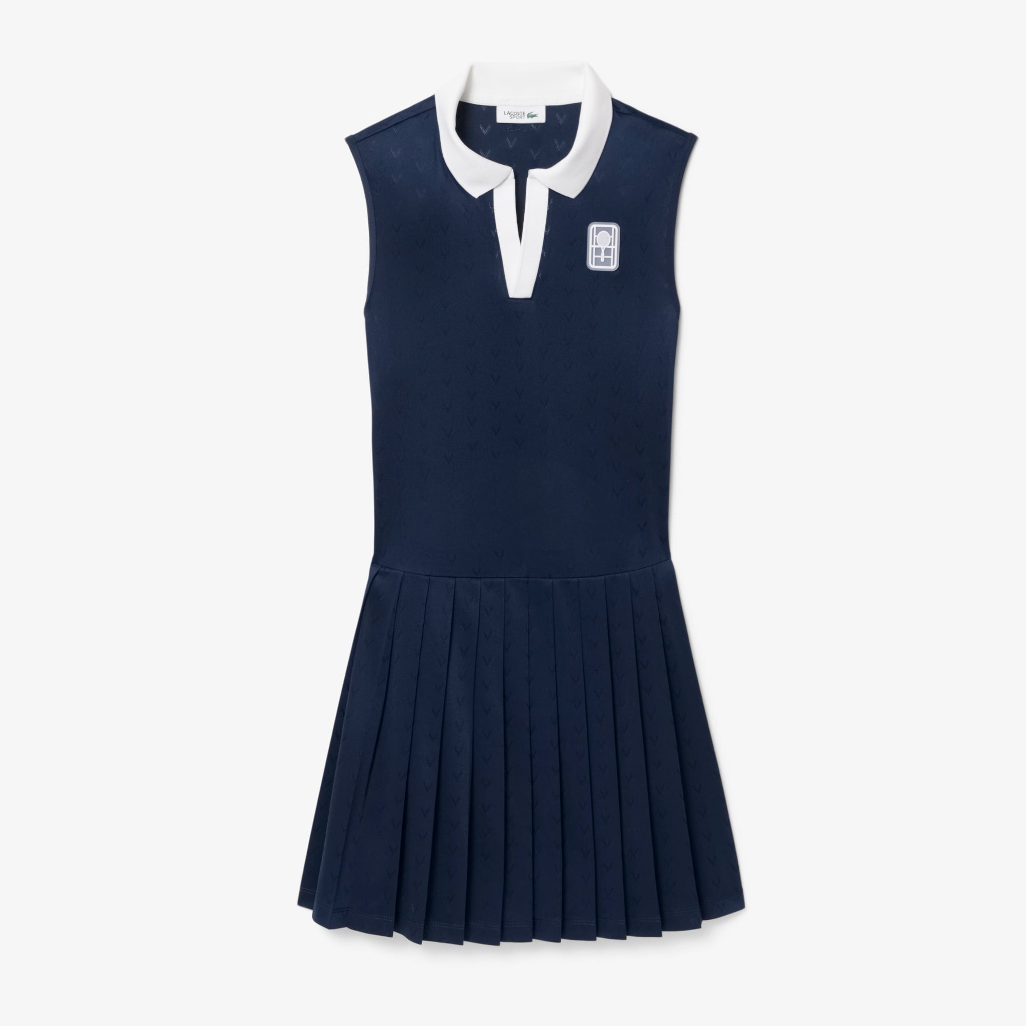 SPORT Kadın Slim Fit Kolsuz Polo Yaka Lacivert Elbise