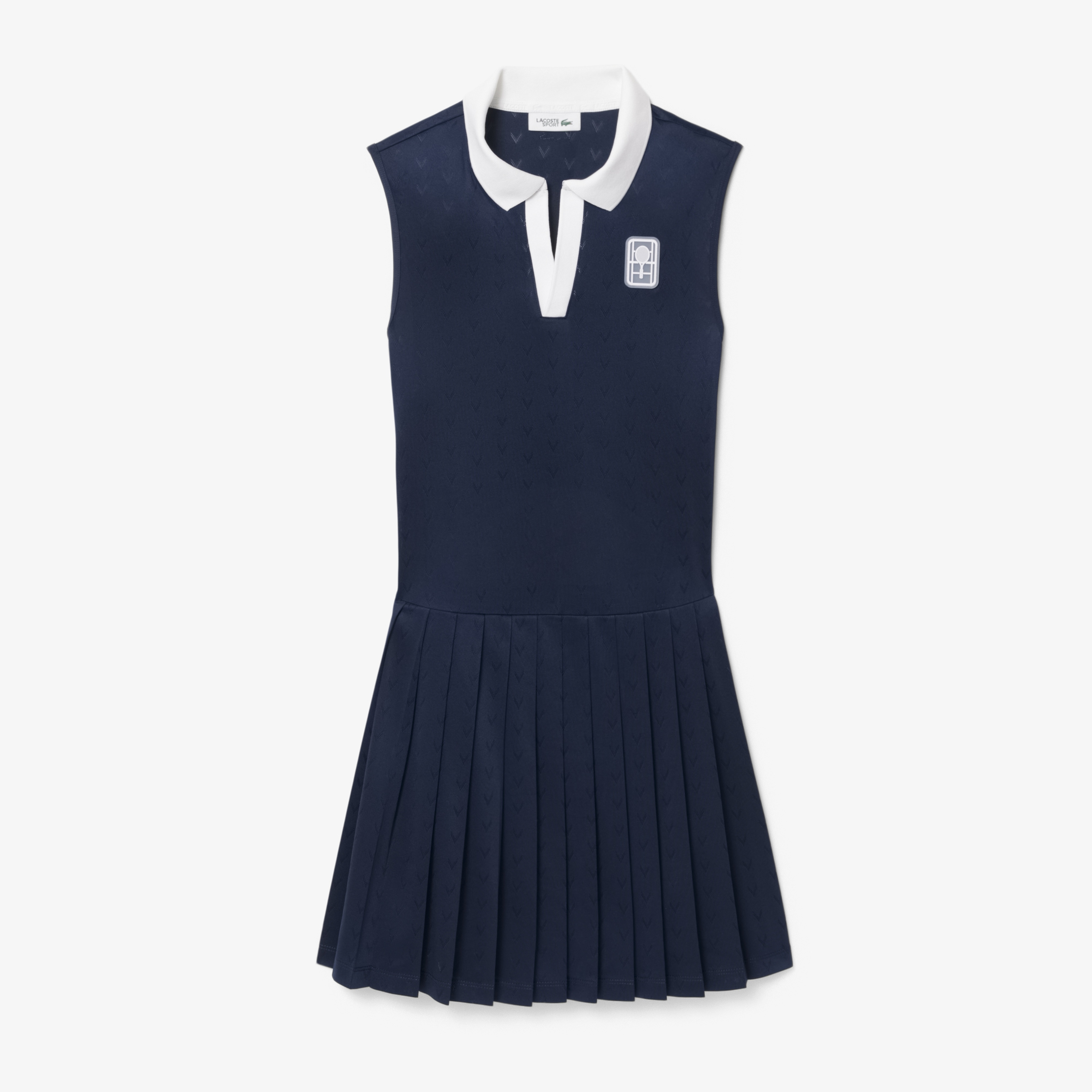 SPORT Kadın Slim Fit Kolsuz Polo Yaka Lacivert Elbise
