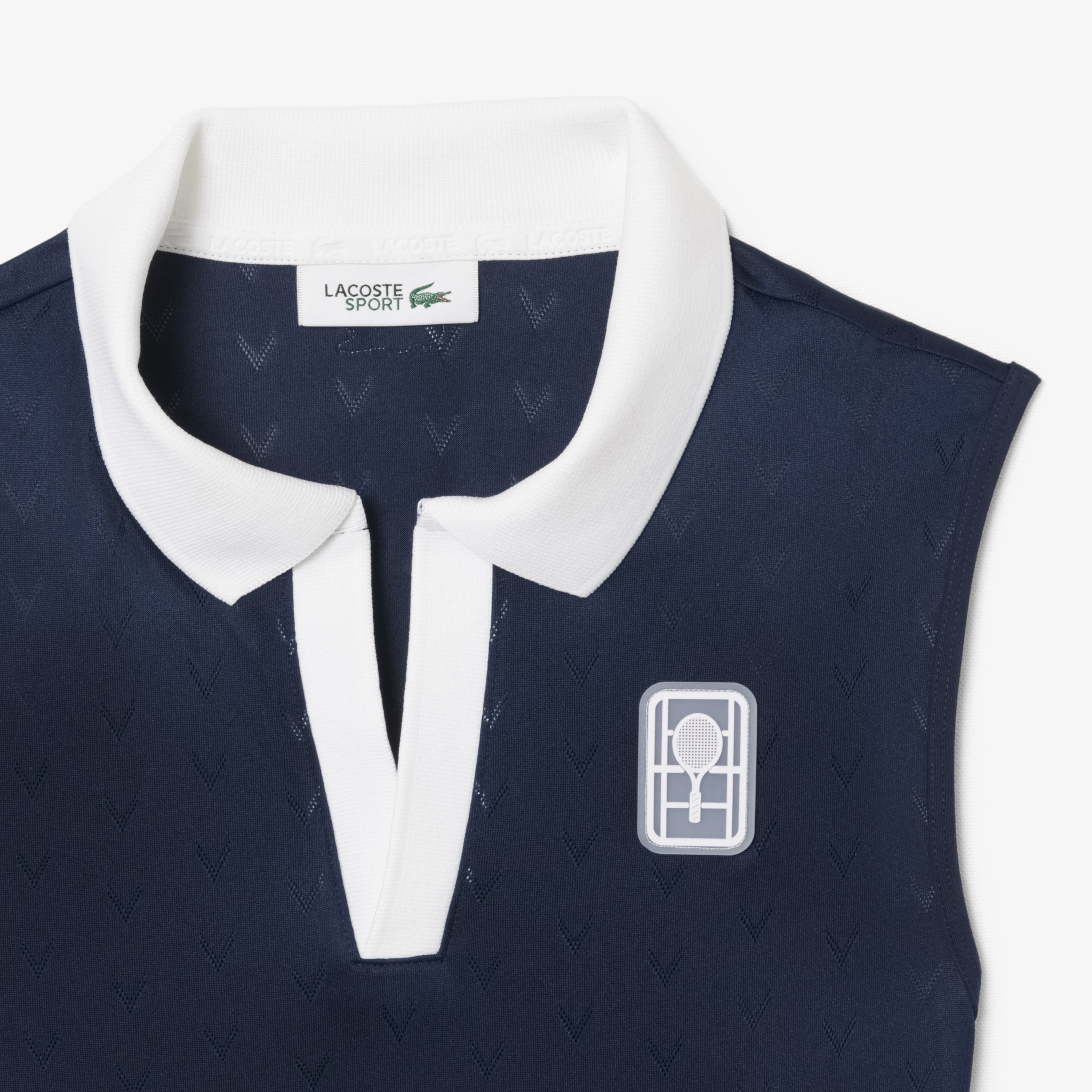 SPORT Kadın Slim Fit Kolsuz Polo Yaka Lacivert Elbise