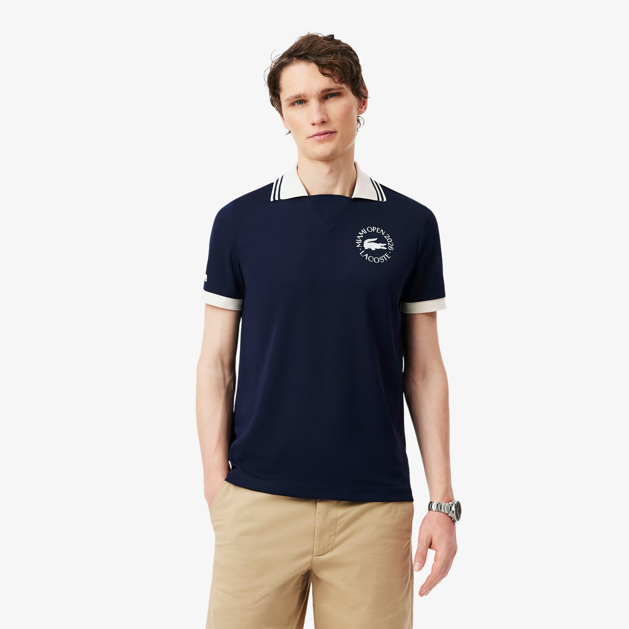 Lacoste Erkek Regular Fit Baskılı Lacivert Polo
