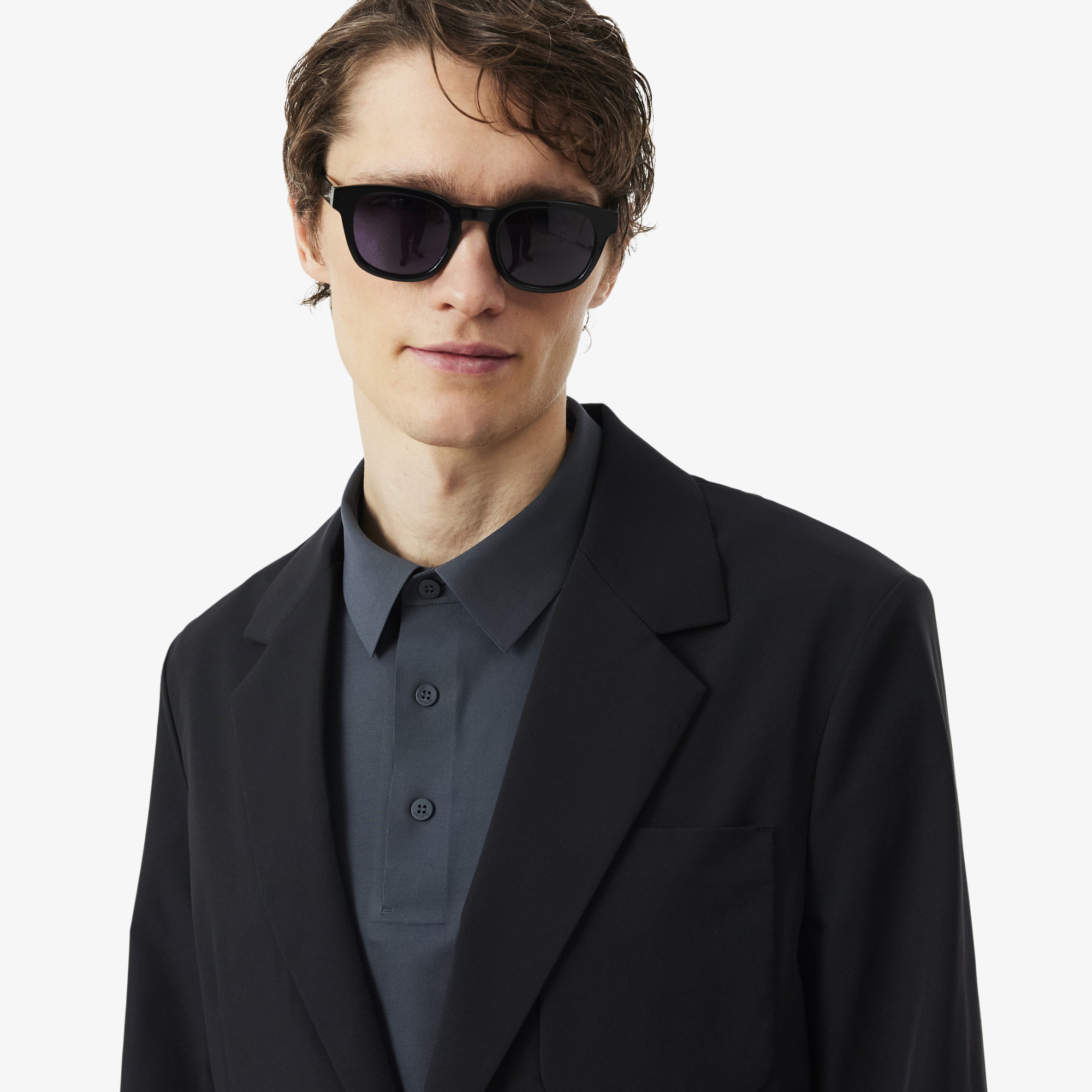 Lacoste Erkek Regular Fit Siyah Blazer görsel 2